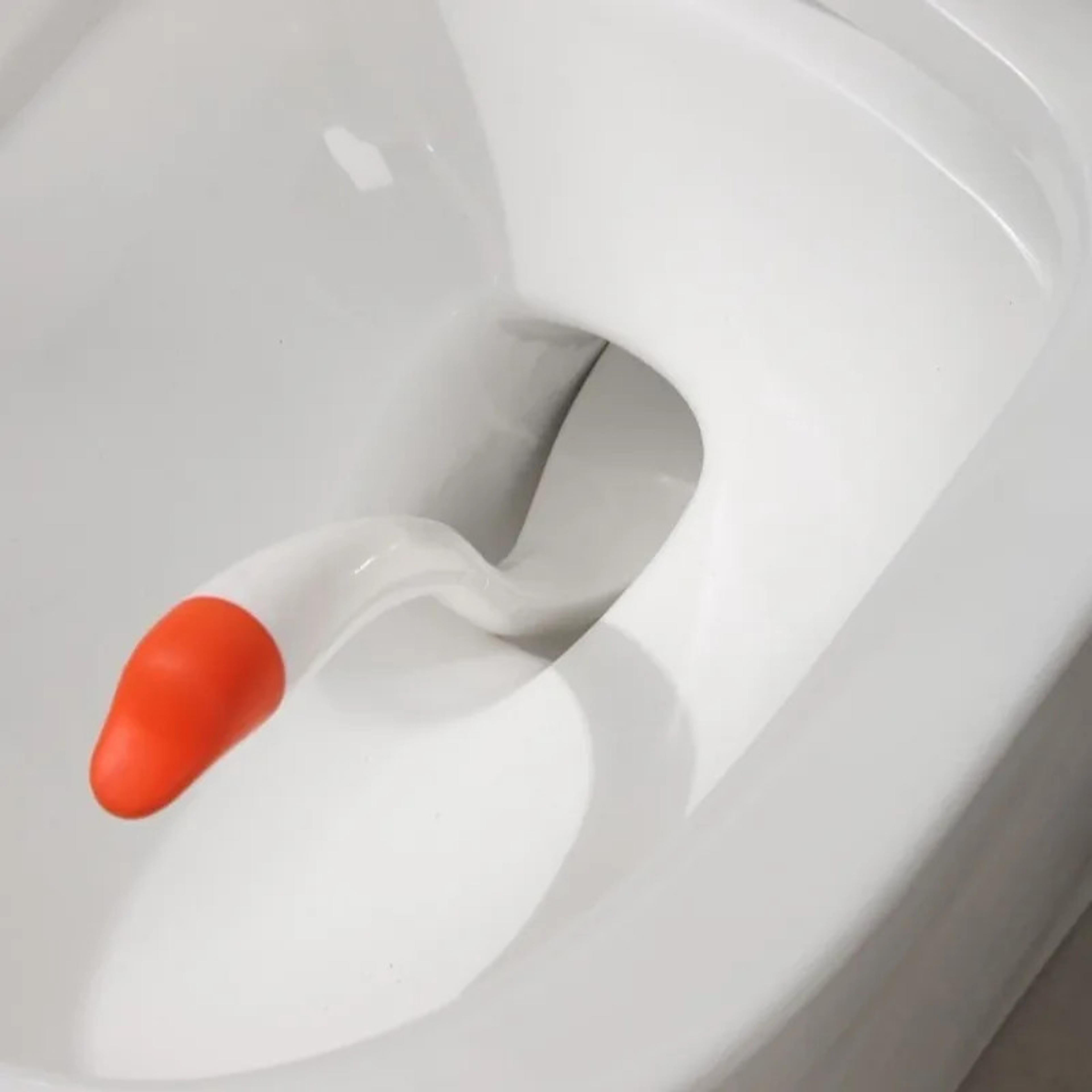 Cute Swan Toilet Brush With Holder Long Handle Dense Bristle Bathroom Cleaning Set 3