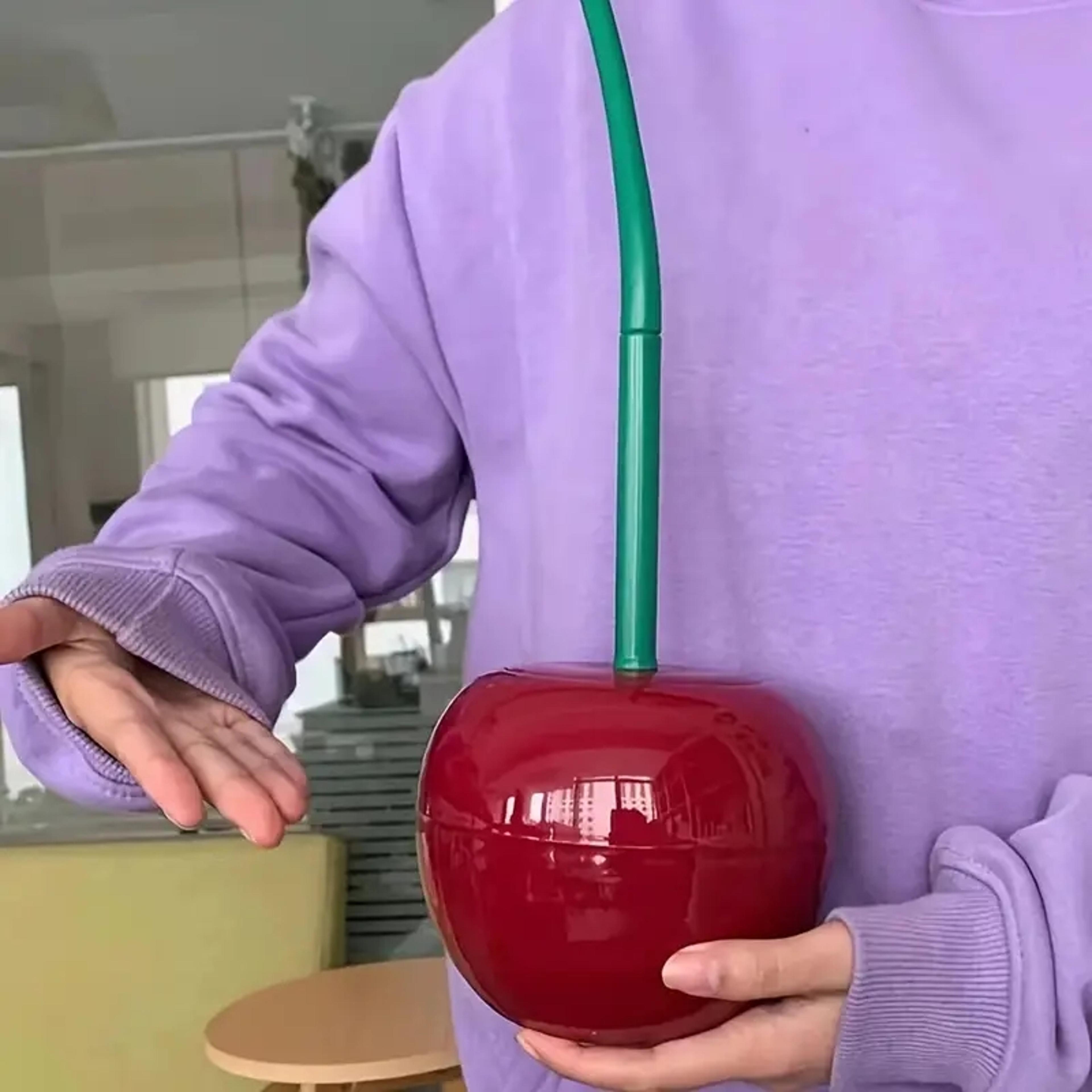 Cherry Toilet Brush With Holder Cute Long Handle Toilet Brush For Deep Bathroom Cleaning 4
