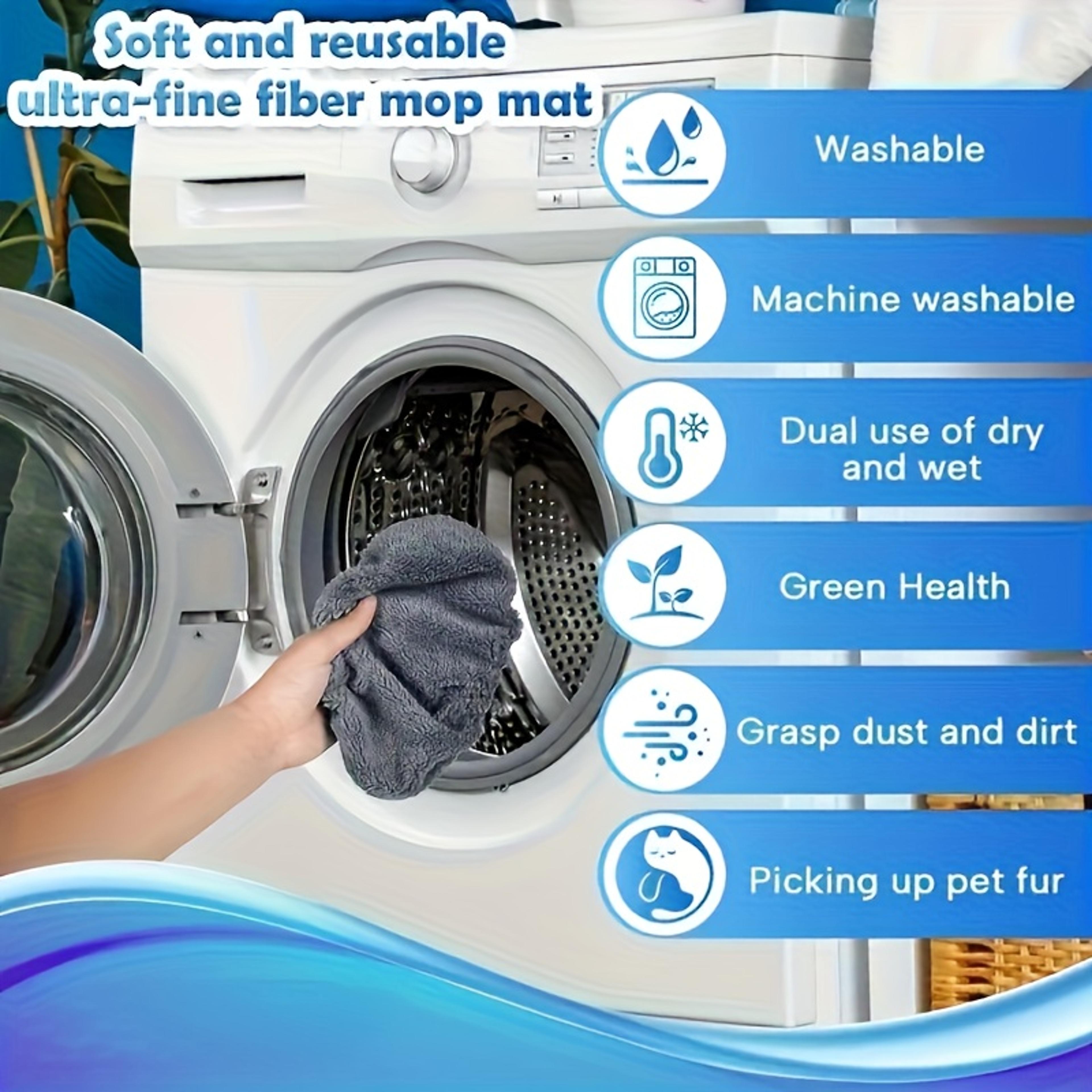 Ultra Absorbent Microfiber Mop Pad Reusable Washable Mop Replacement For Wet  Dry Floor Cleaning 3
