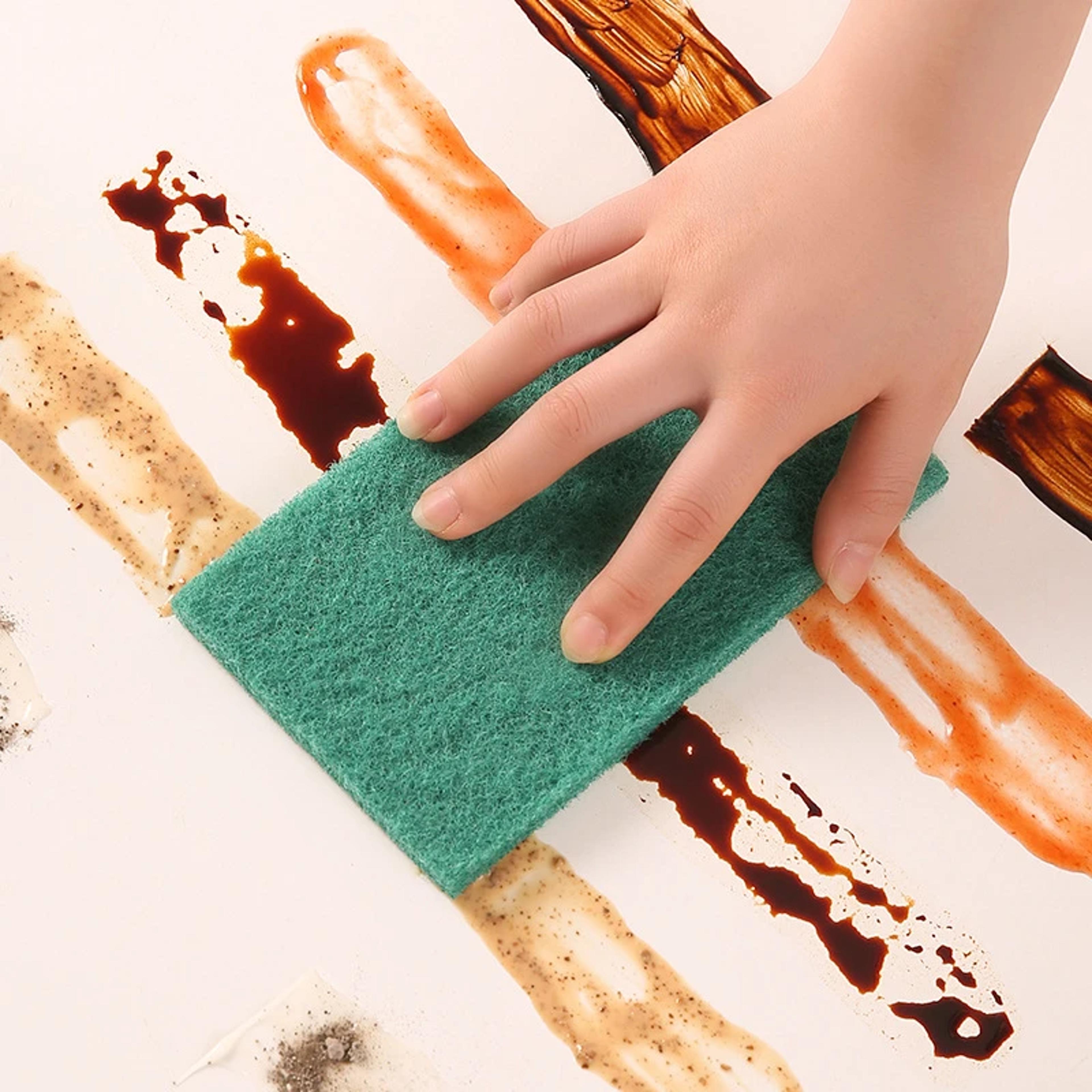 DualSided Kitchen Scrub Sponge Heavy Duty Scouring Pad For Pots Pans  Everyday Cleaning 3