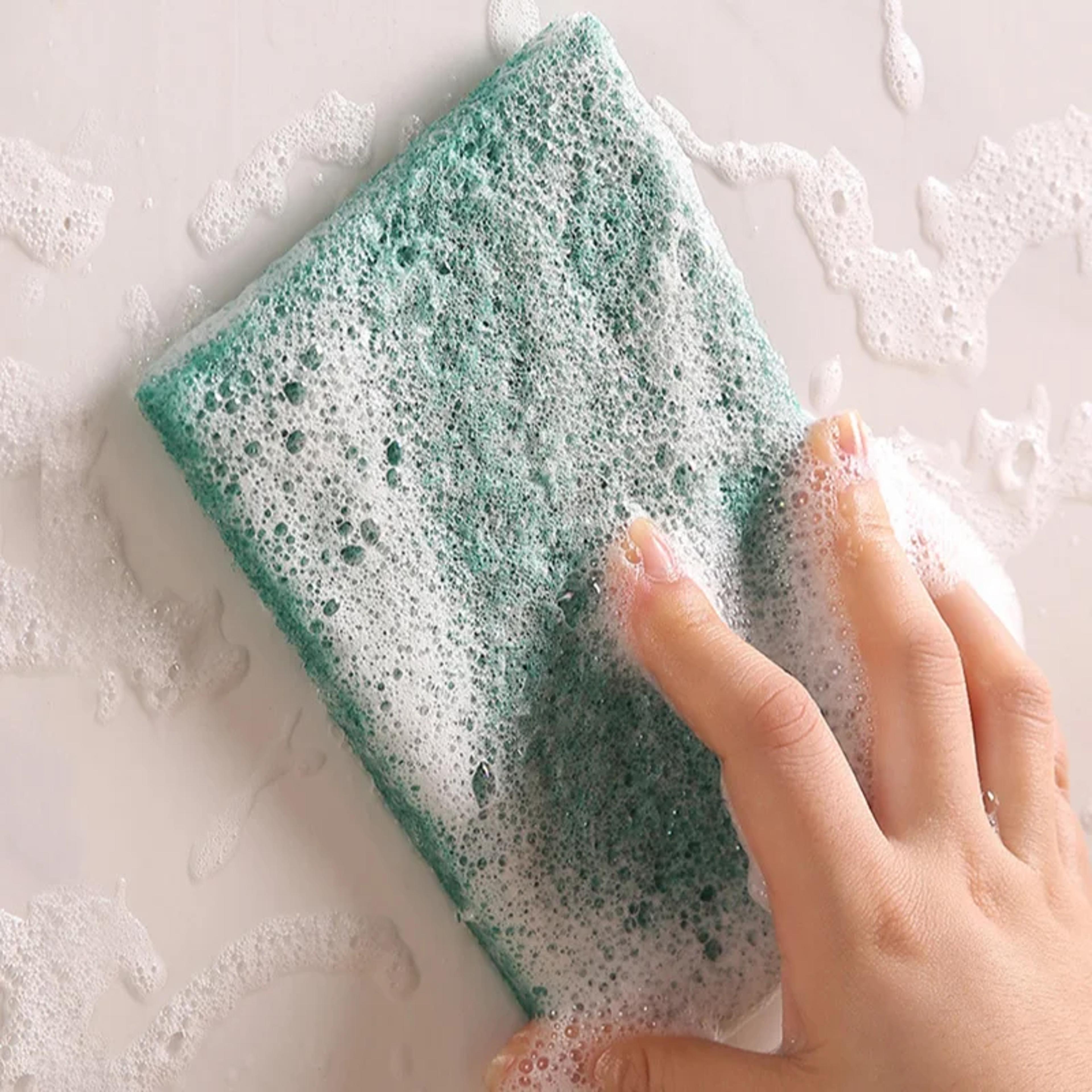 DualSided Kitchen Scrub Sponge Heavy Duty Scouring Pad For Pots Pans  Everyday Cleaning 5