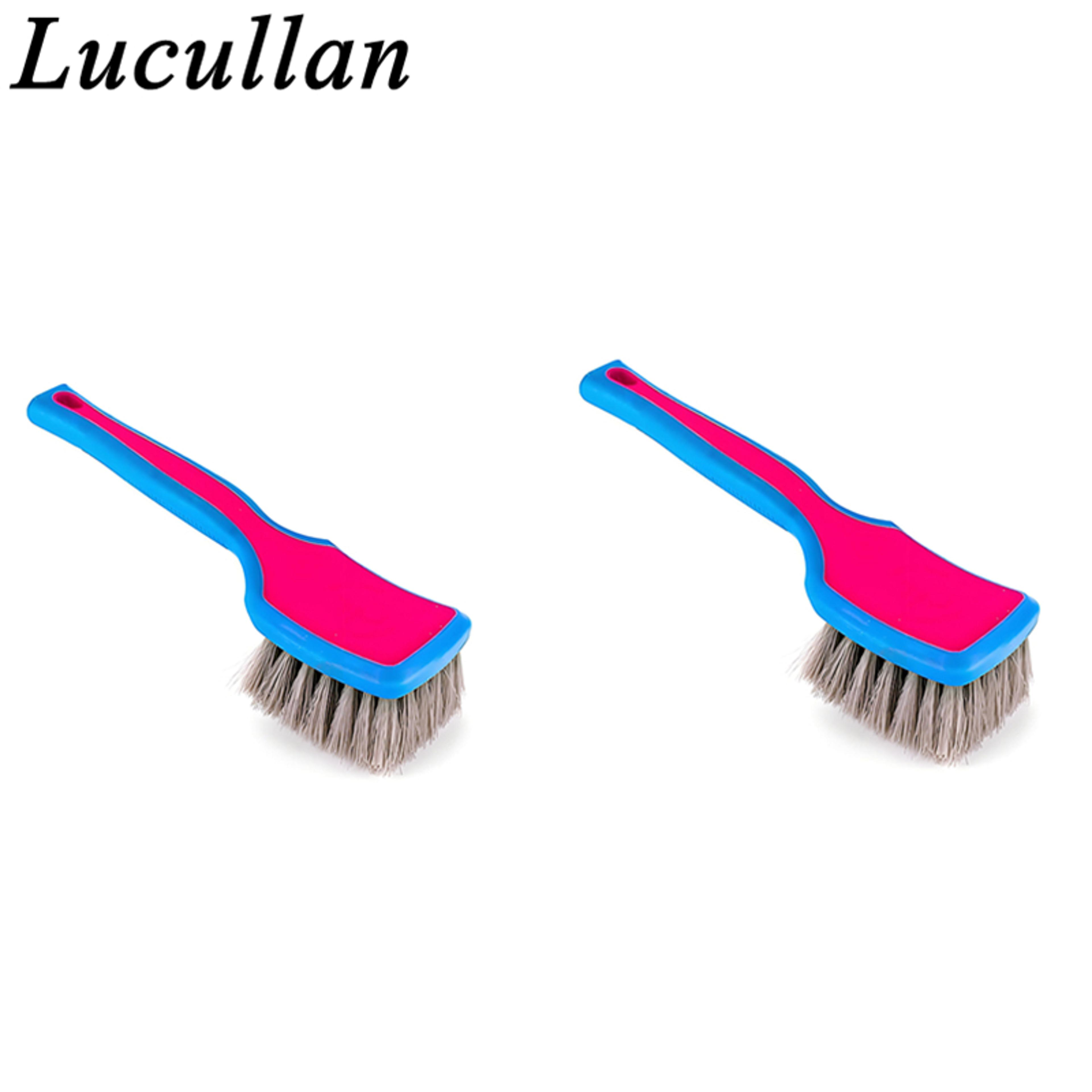 Lucullan Tire Cleaning Brush With Ergonomic Grip For Deep Wheel  Tire Detailing 7