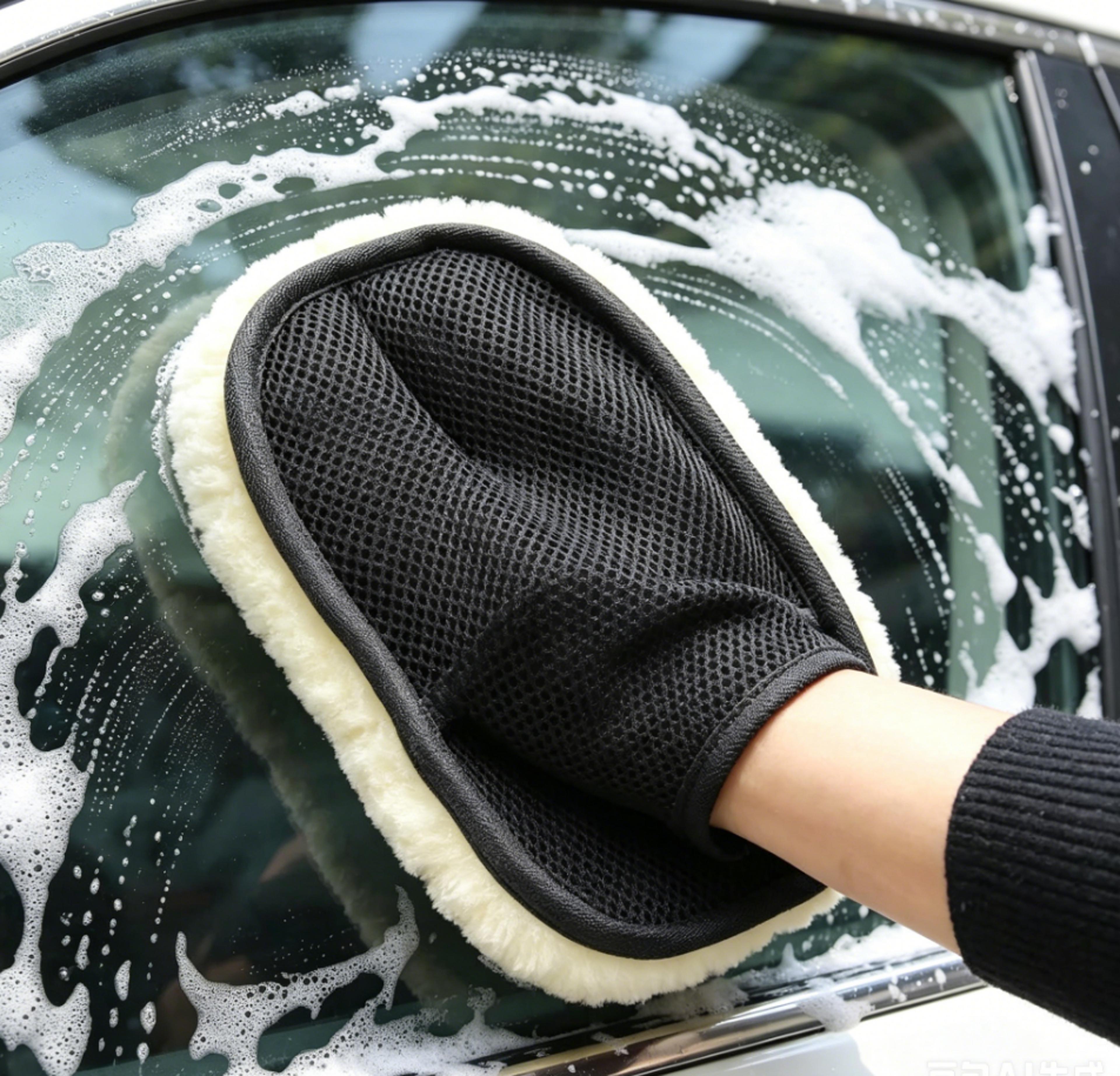 ultra soft microfiber car wash mitt scratch free car wash glove for cars & motorcycles