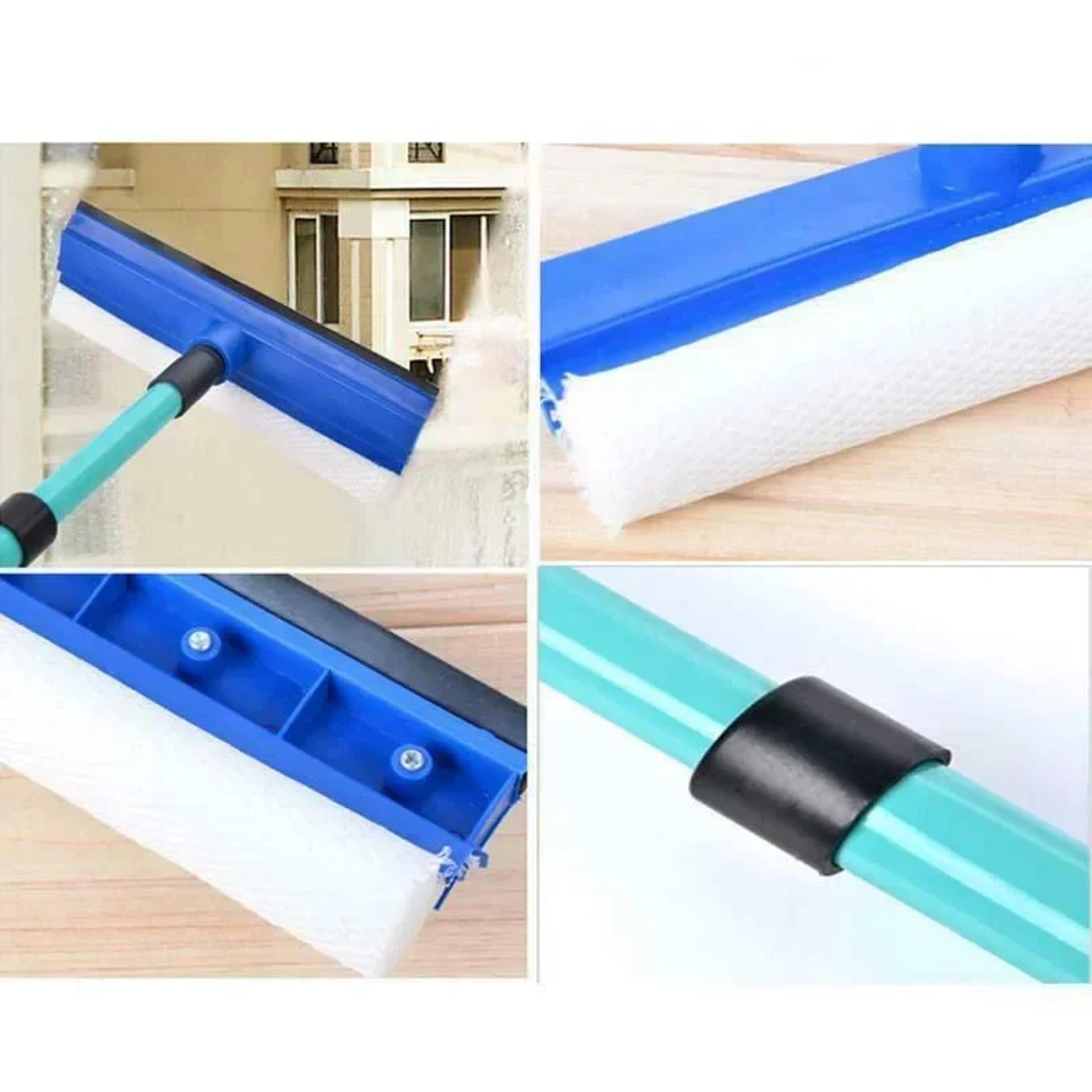 Window Cleaner Tool With Telescopic Window Cleaner Handle And Sponge Squeegee 4