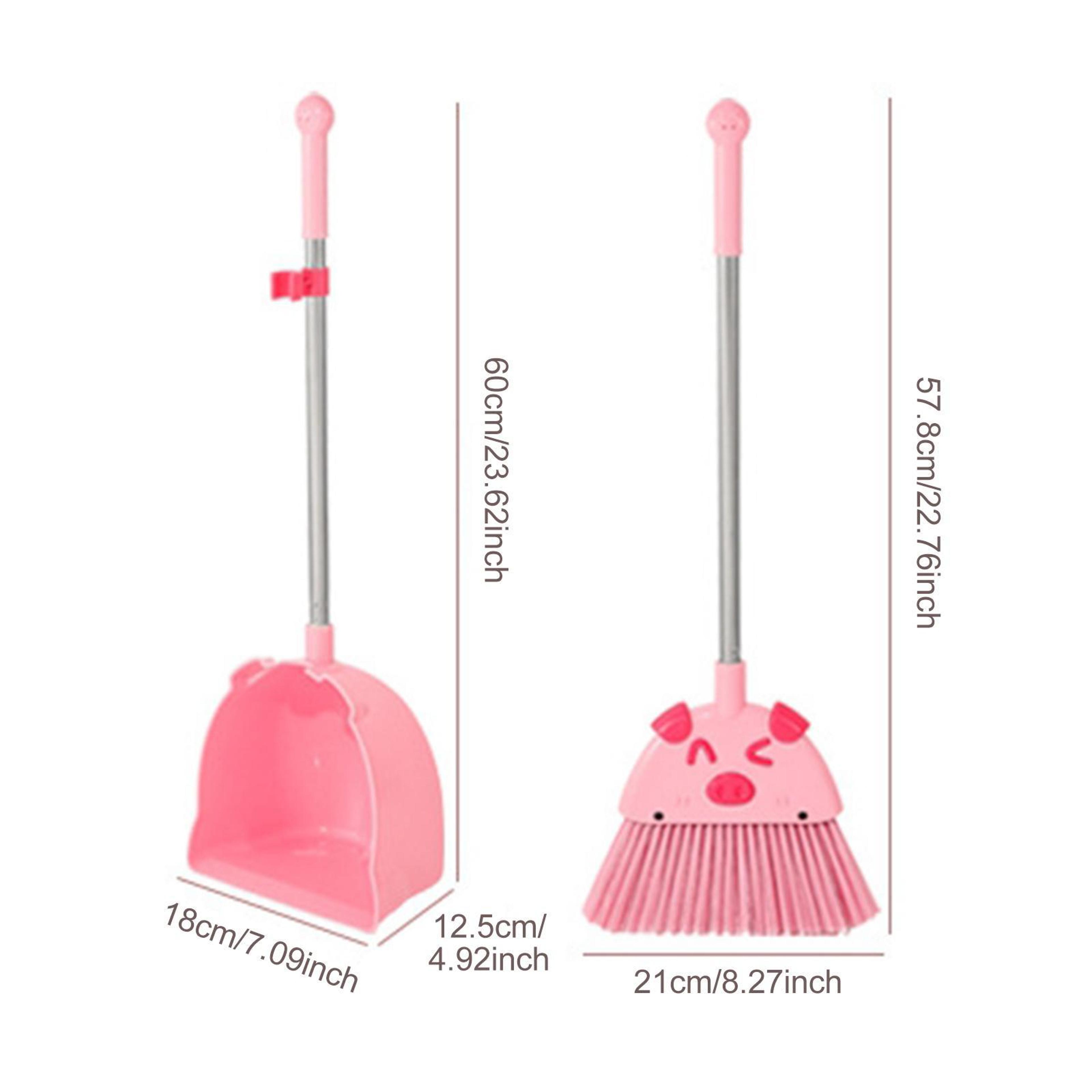 Kids Cleaning Set Mini Broom And Dustpan Pretend Play Housekeeping Toy For Toddlers Ages 2