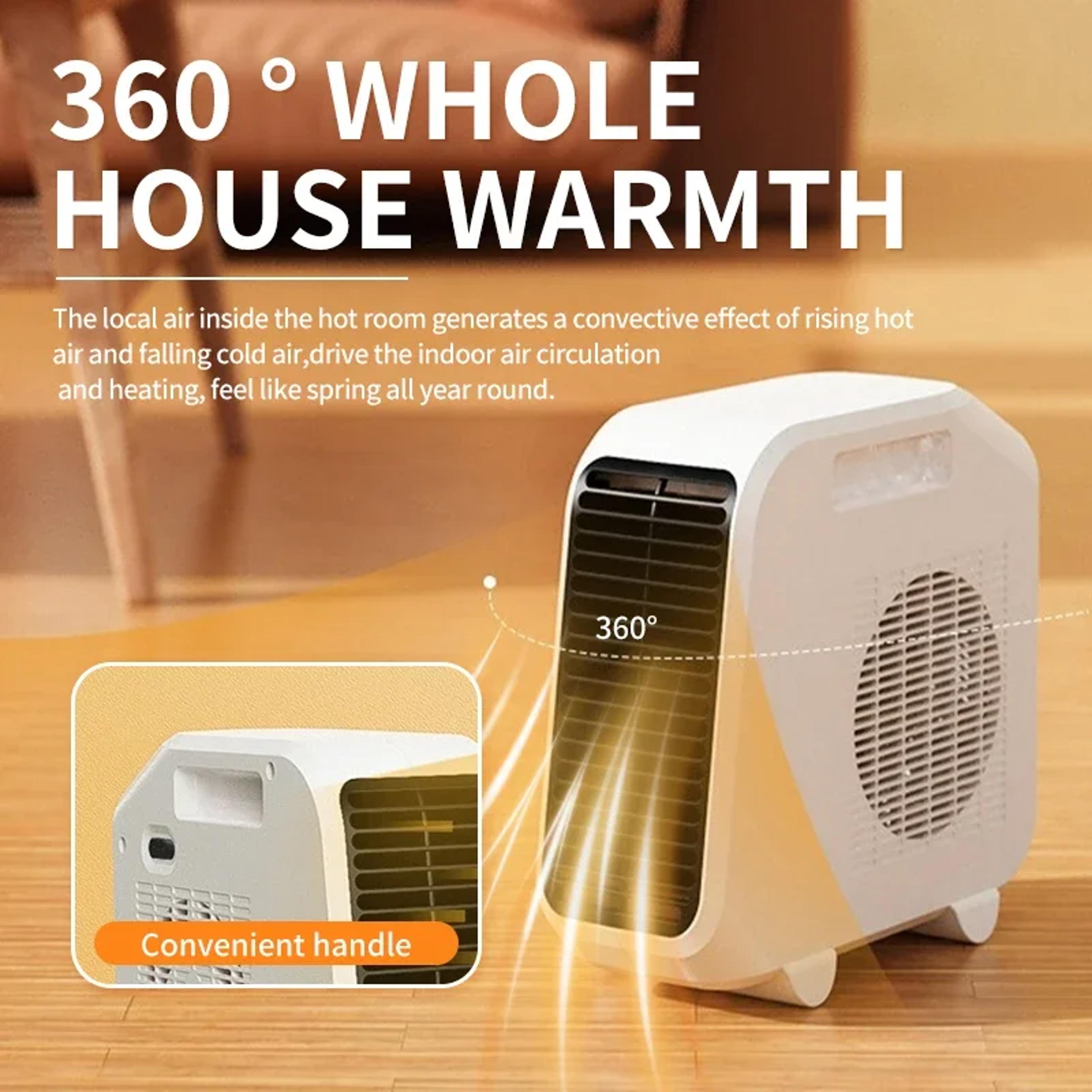 portable mini space heater fast heating desktop electric fan heater with safety cutoff for dorm office room