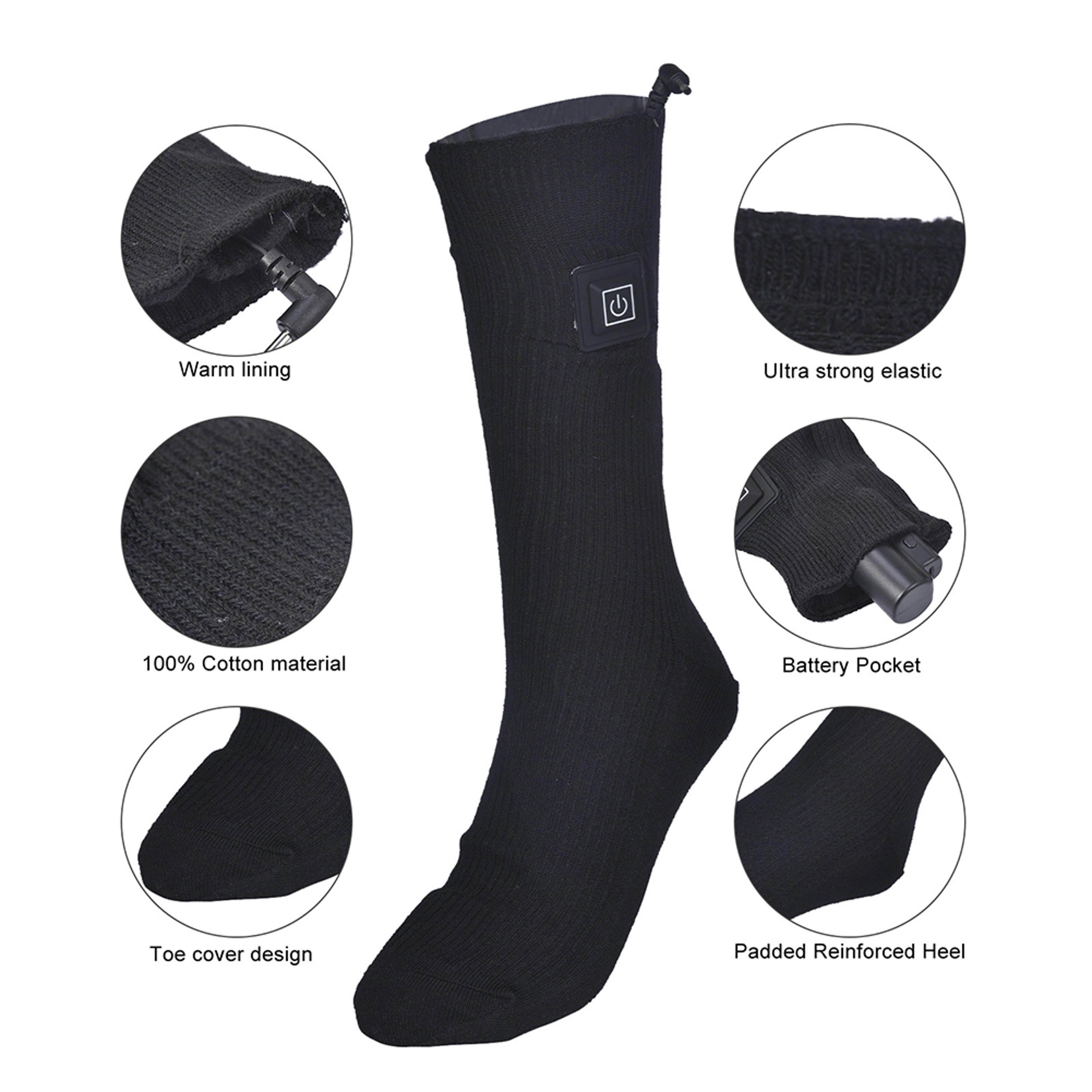 Electric Heated Socks For Winter Skiing Hiking Anti Slip Thermal Foot Warmer Socks 3