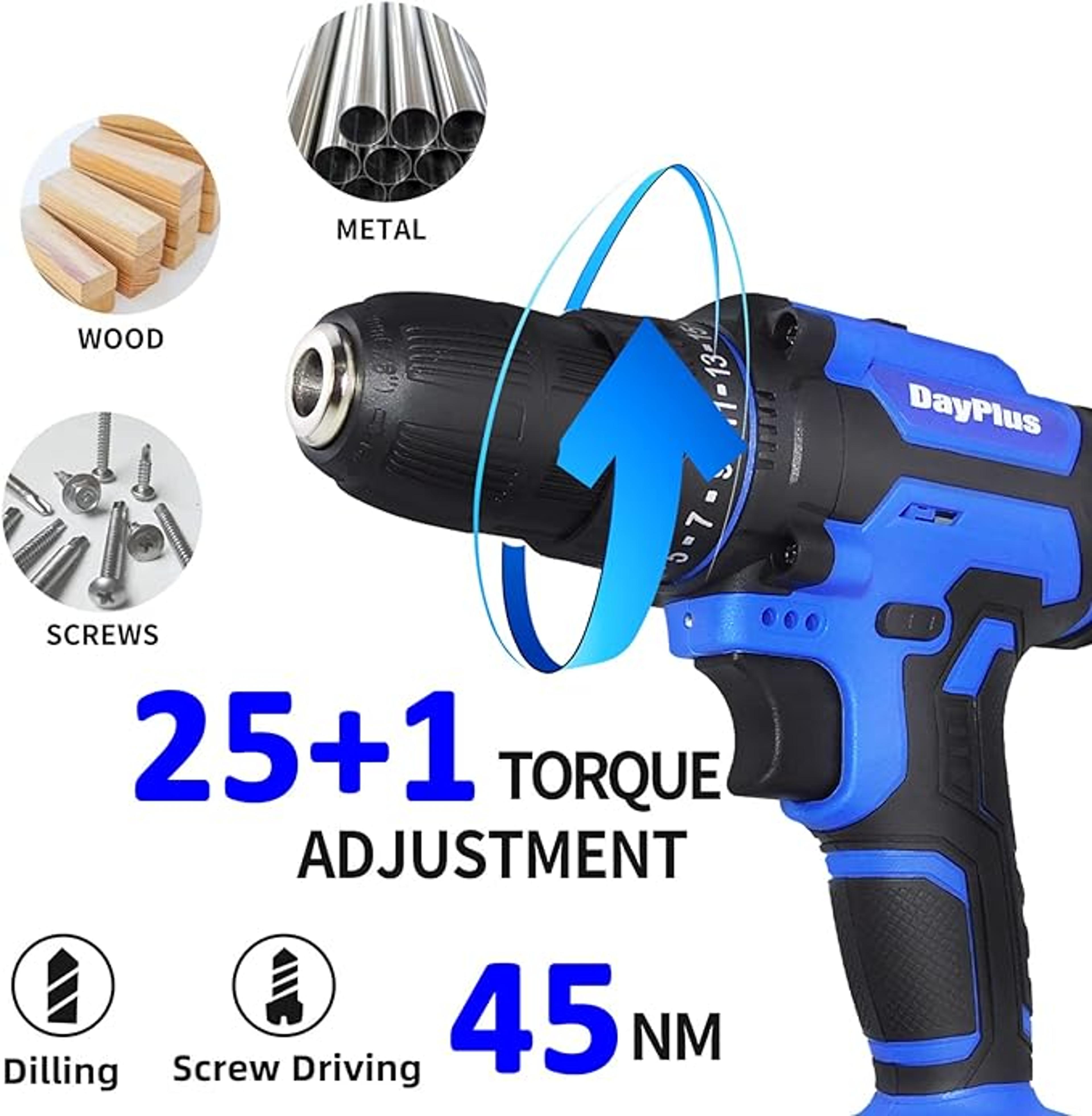 Cordless Drill Driver Kit Compact Electric Power Drill For DIY Repairs And Home Projects 3