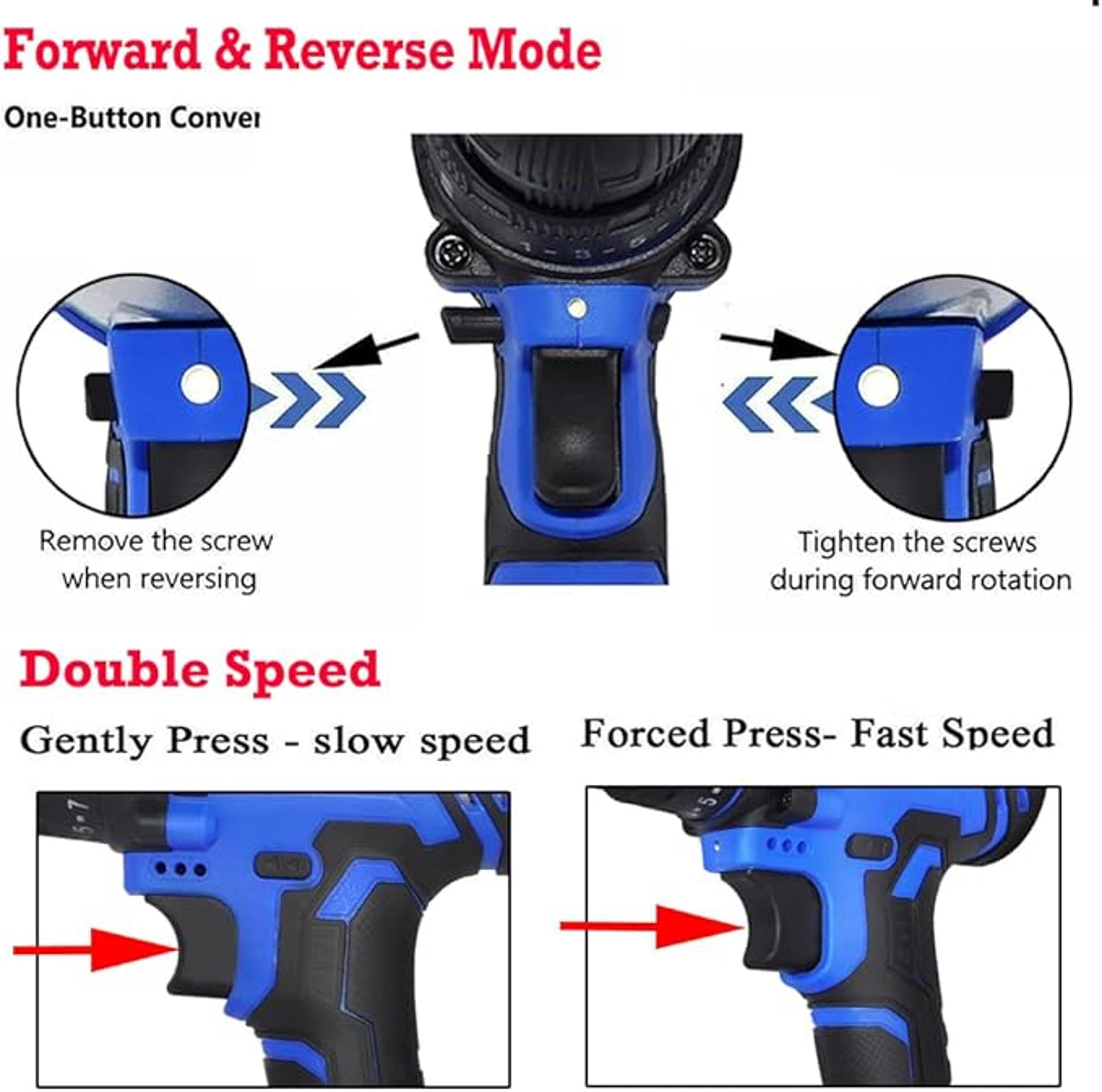 Cordless Drill Driver Kit Compact Electric Power Drill For DIY Repairs And Home Projects 5