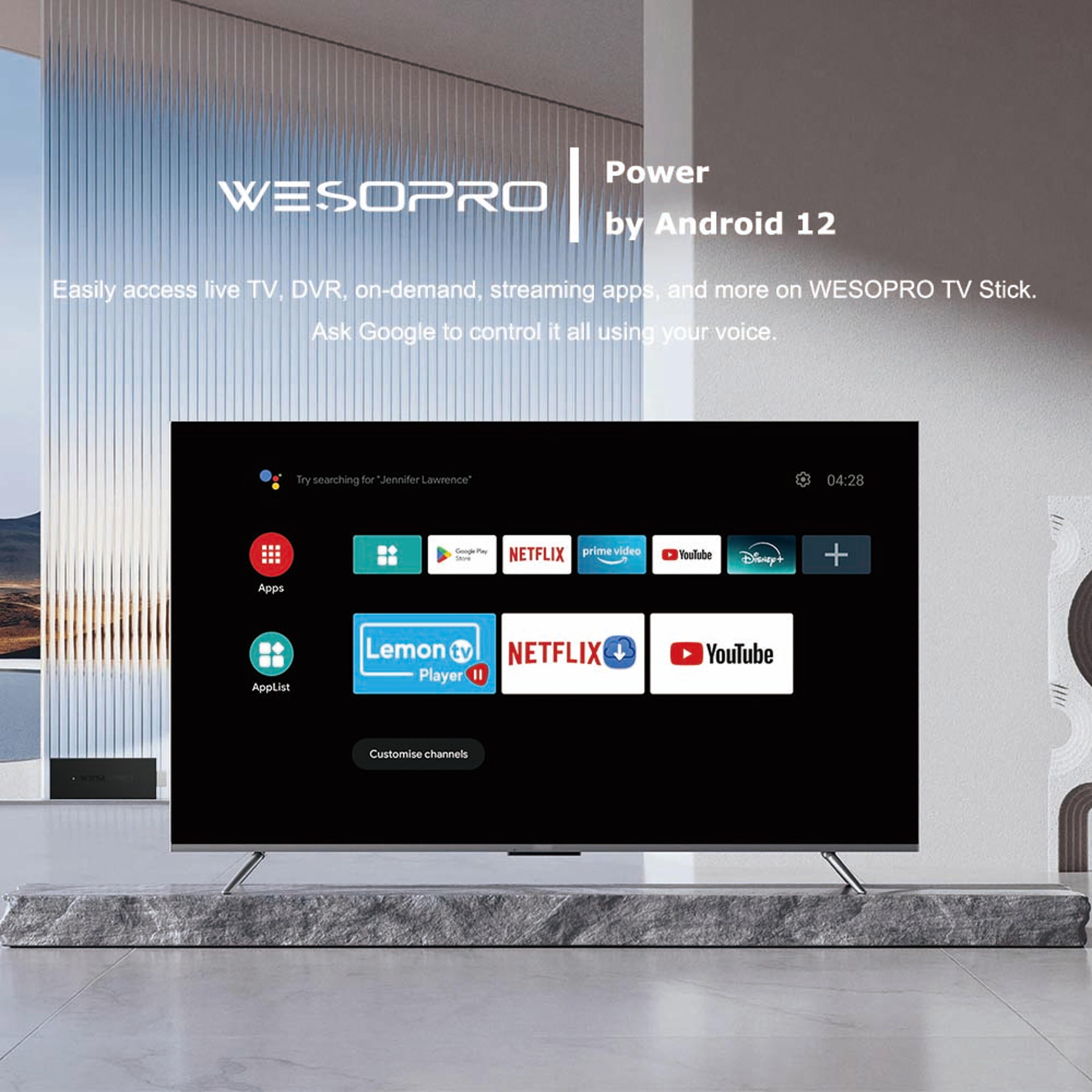 4K Android TV Stick With WiFi 6 And Bluetooth 50 Smart TV Dongle 2