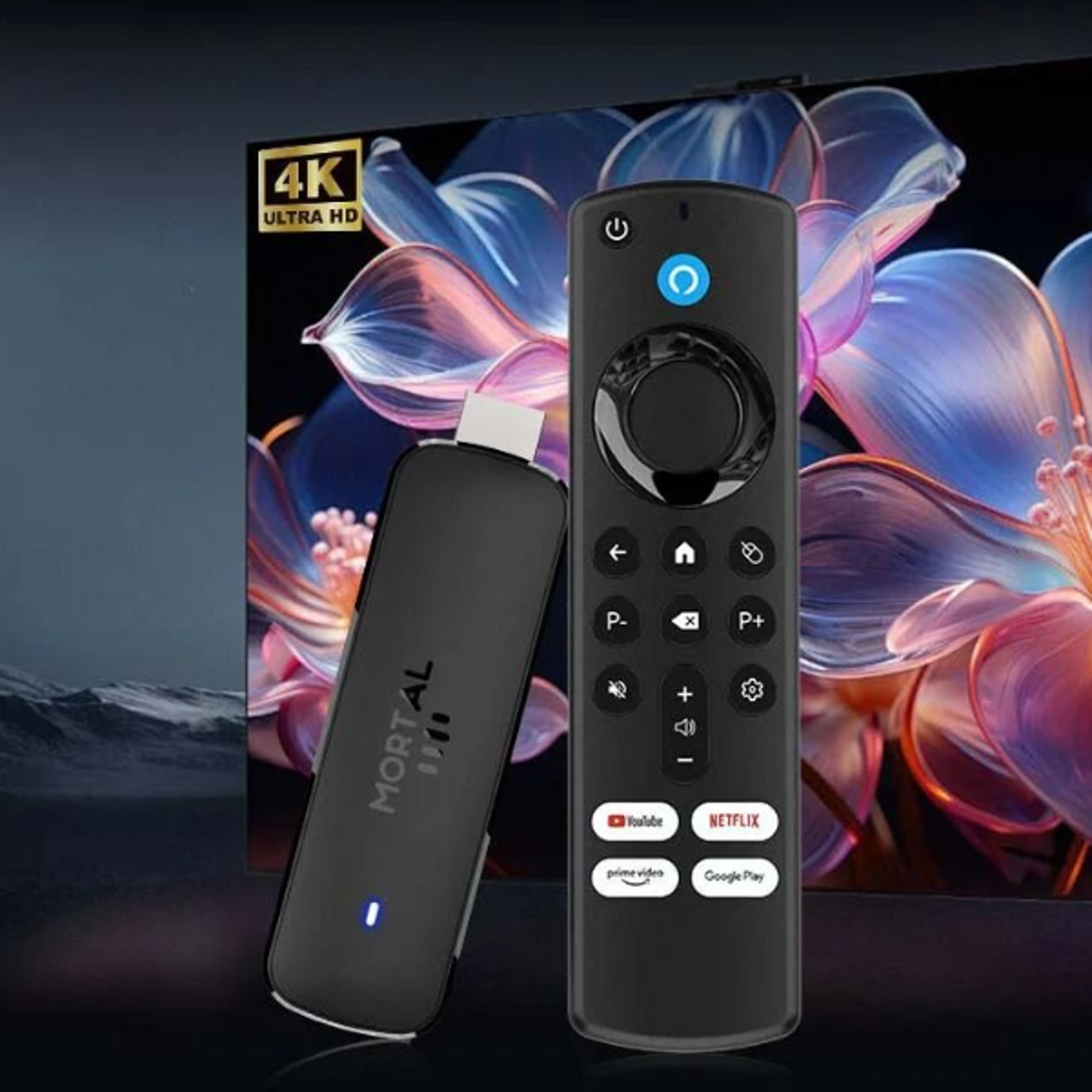 android 14 tv stick 4k streaming device with wifi 6 and google voice remote
