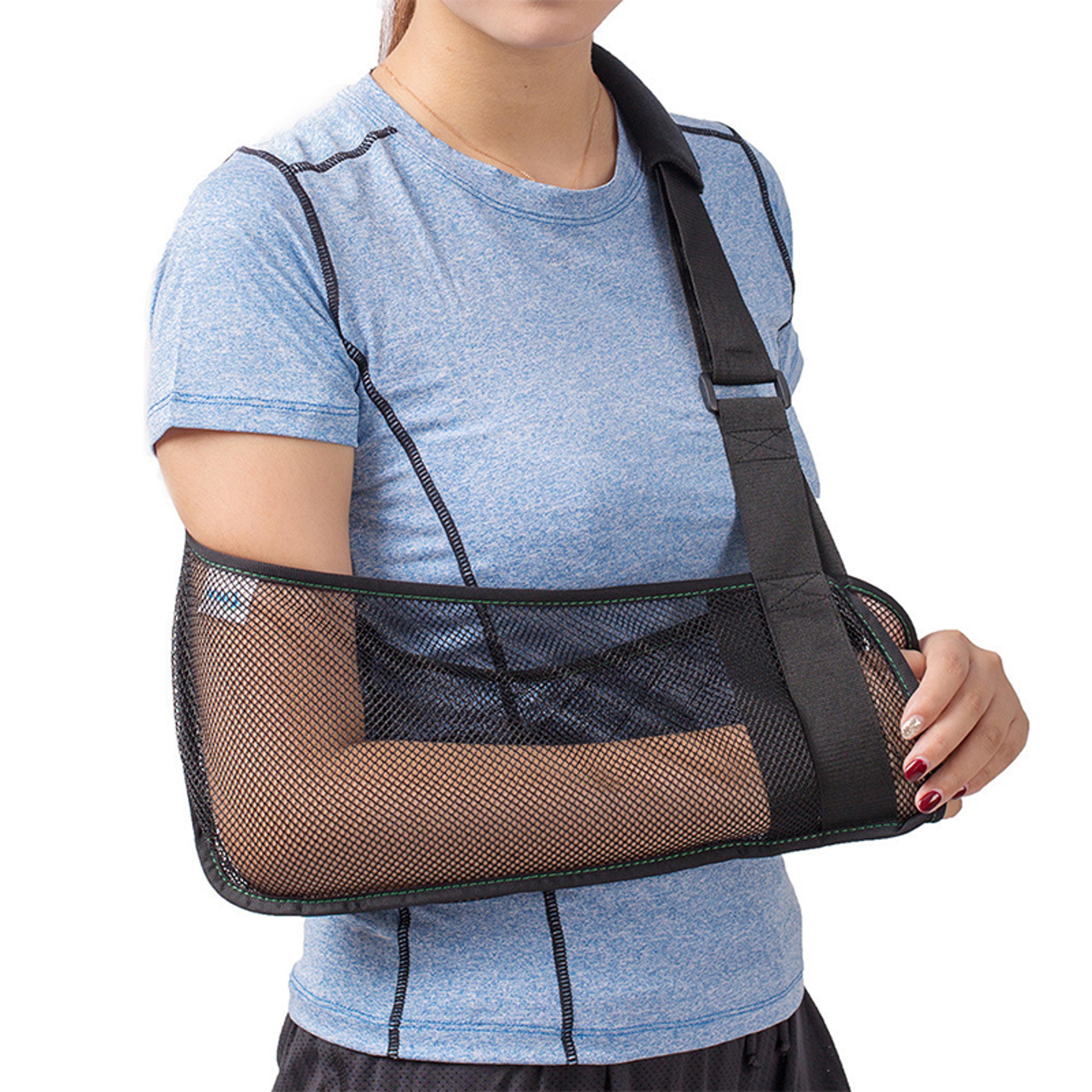 adjustable breathable arm sling support brace for shoulder elbow and forearm recovery