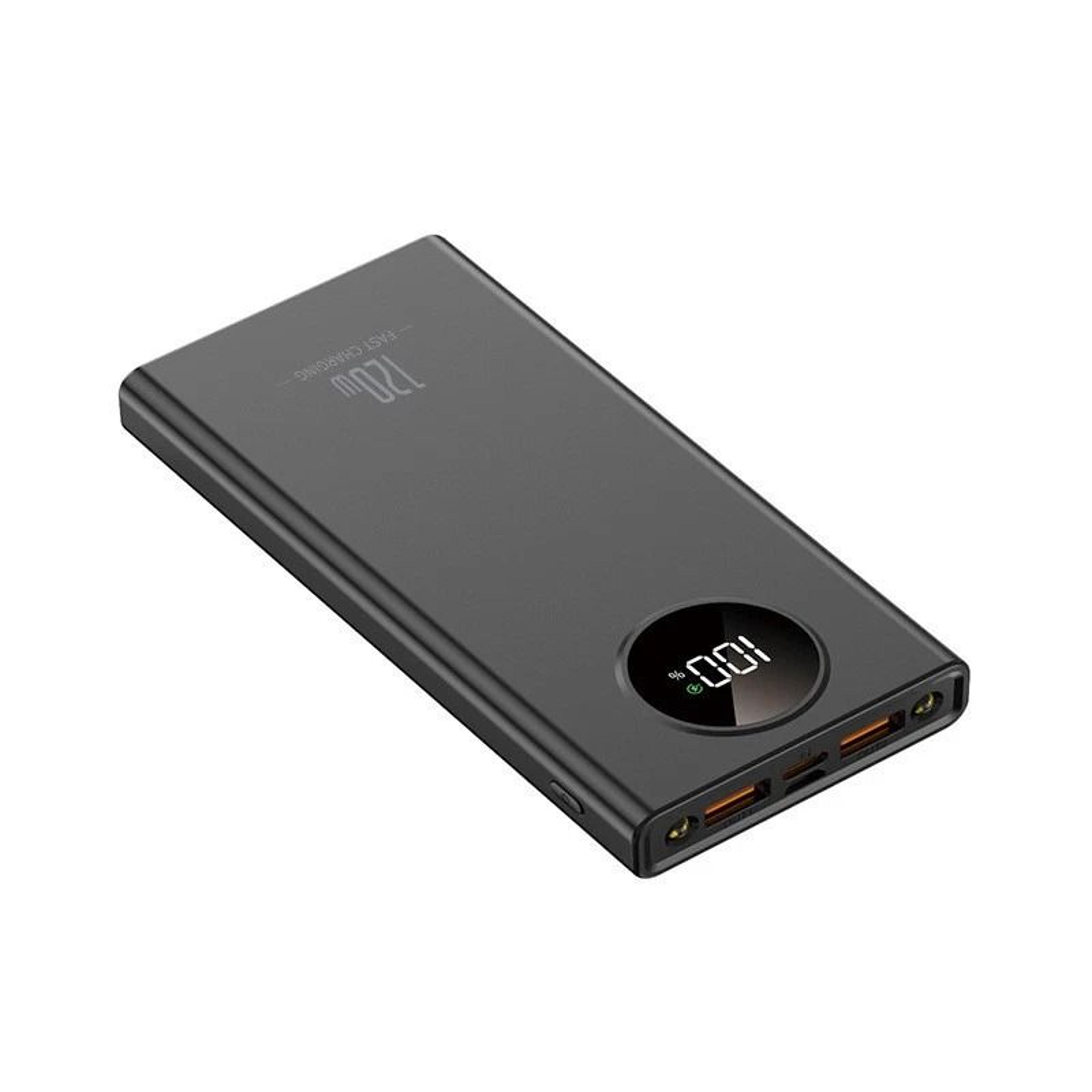 portable power bank with lcd led display dual usb fast portable charger for phones & tablets