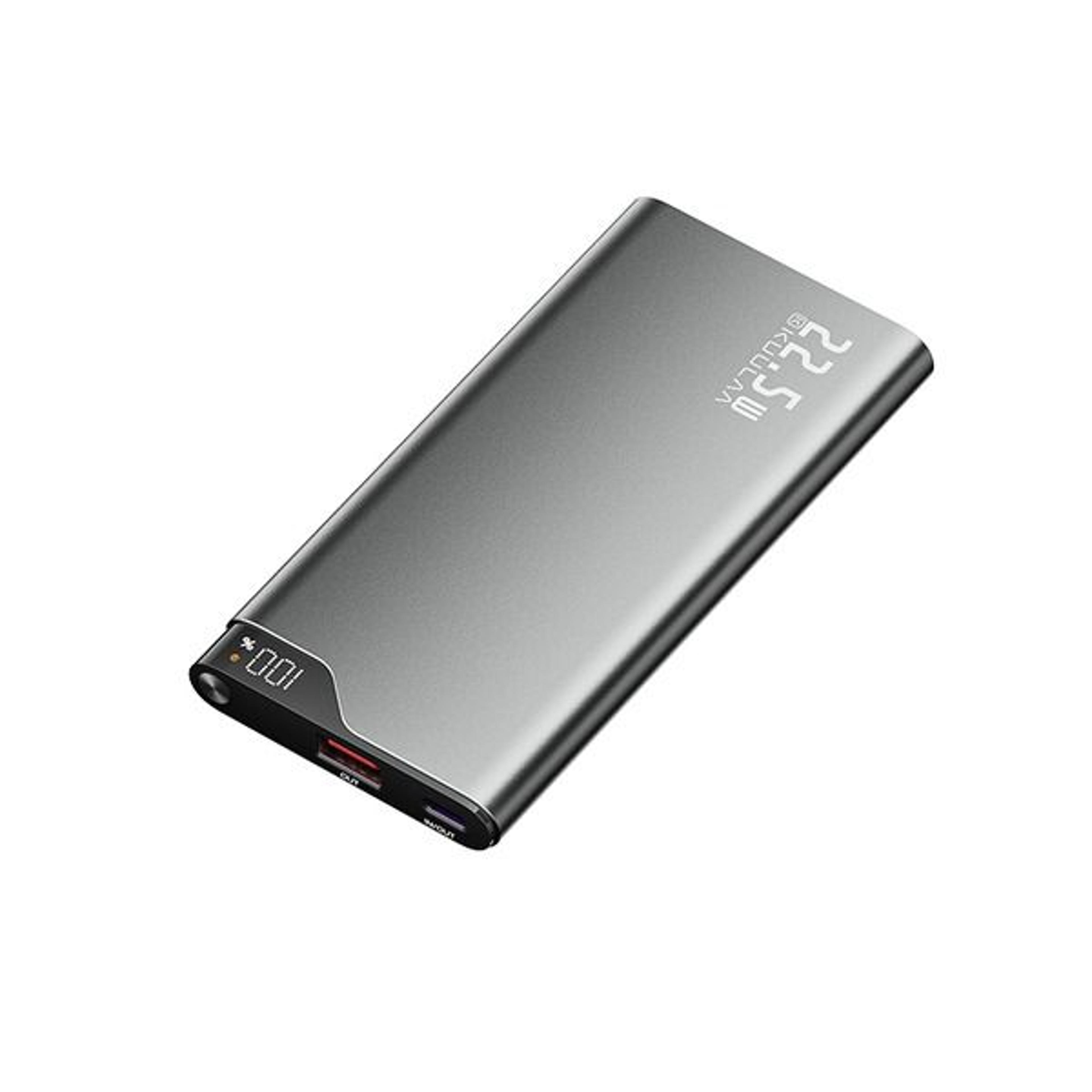 ultra-slim power bank portable charger with 22.5w fast charging & digital display