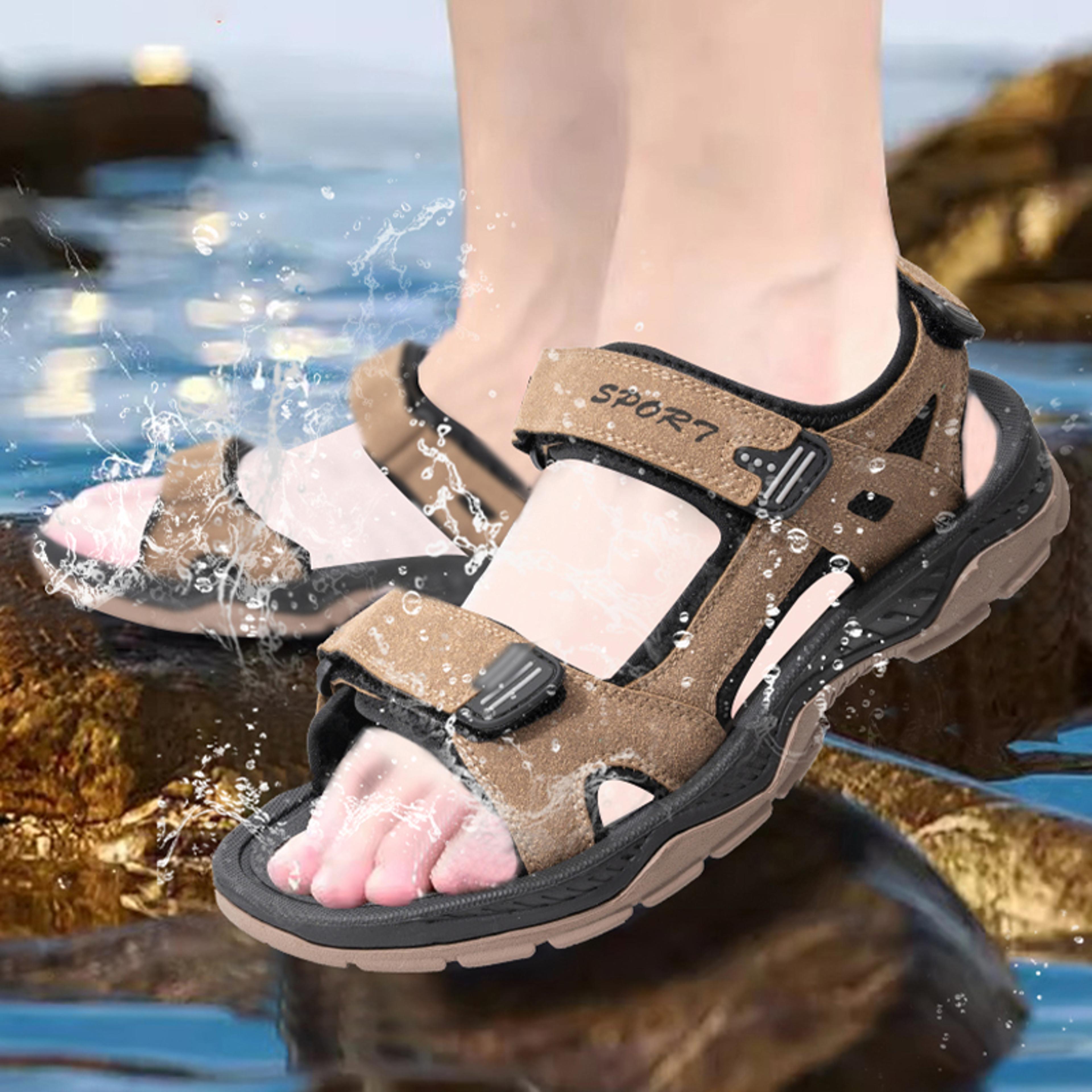Retro Comfort Quick Dry Mens Beach Pool Sandals Breathable Summer Outdoor Water Shoes 4
