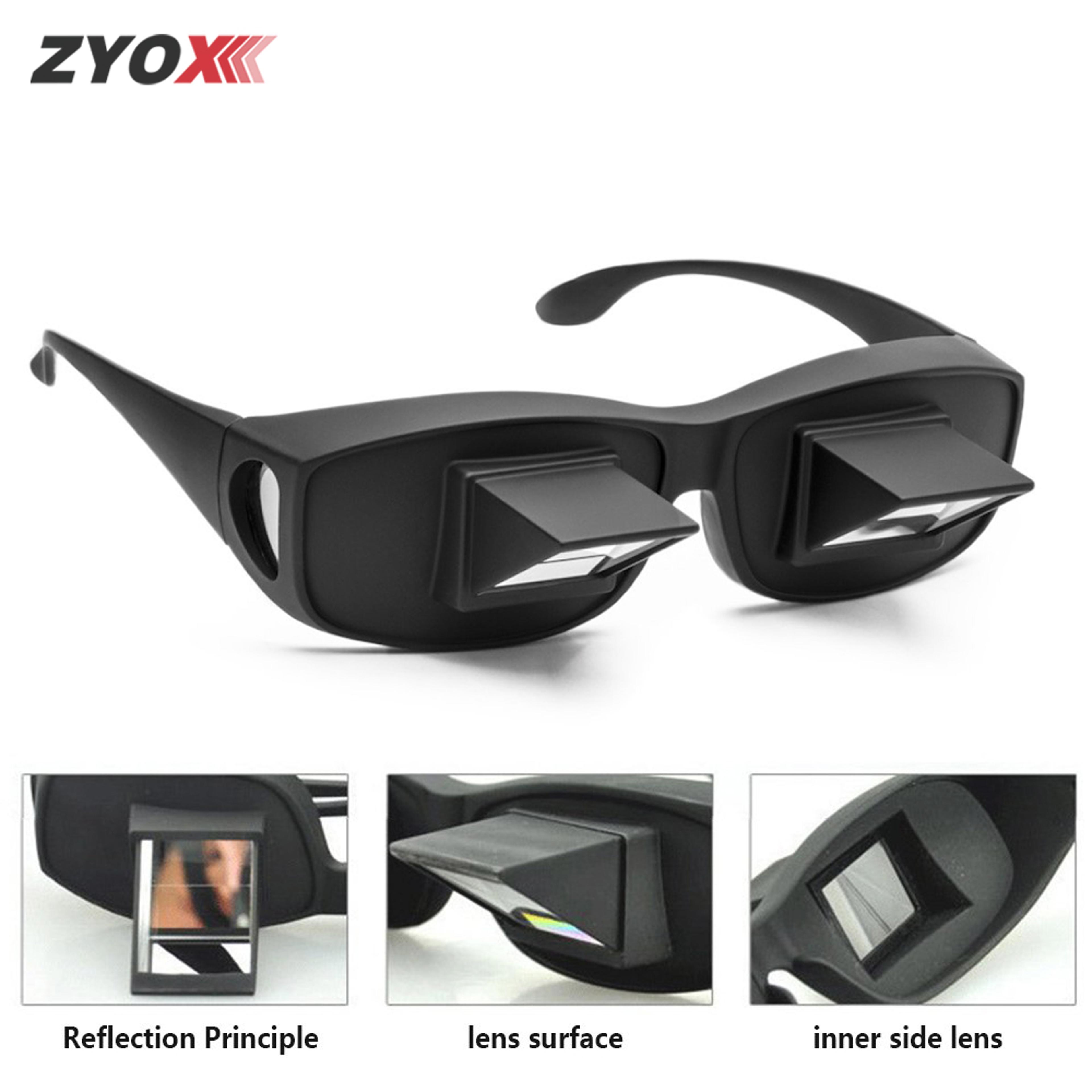 prism spectacles for reading & tv viewing comfortable horizontal viewing glasses for bed rest