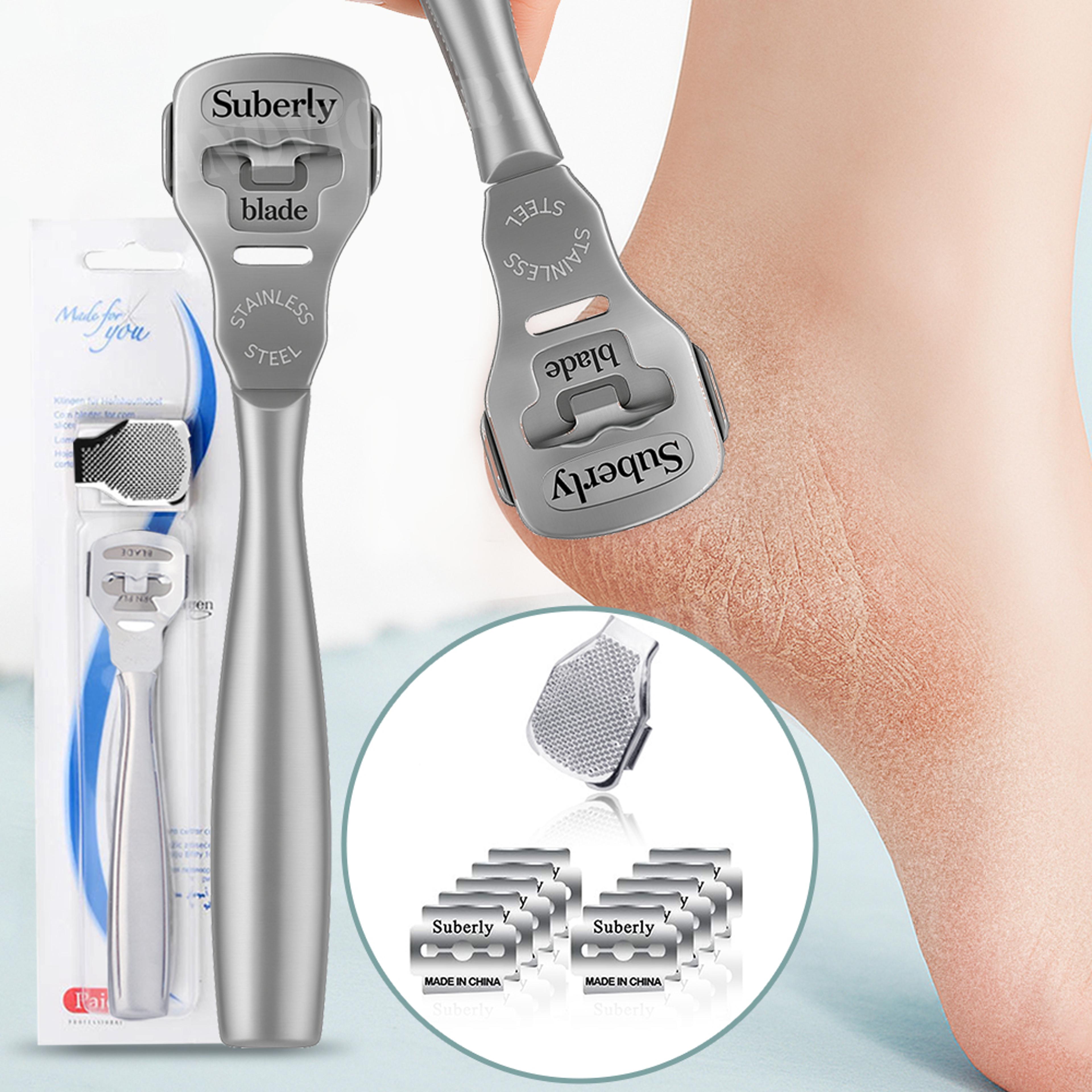 professional foot callus remover pedicure kit with stainless steel razor and foot file