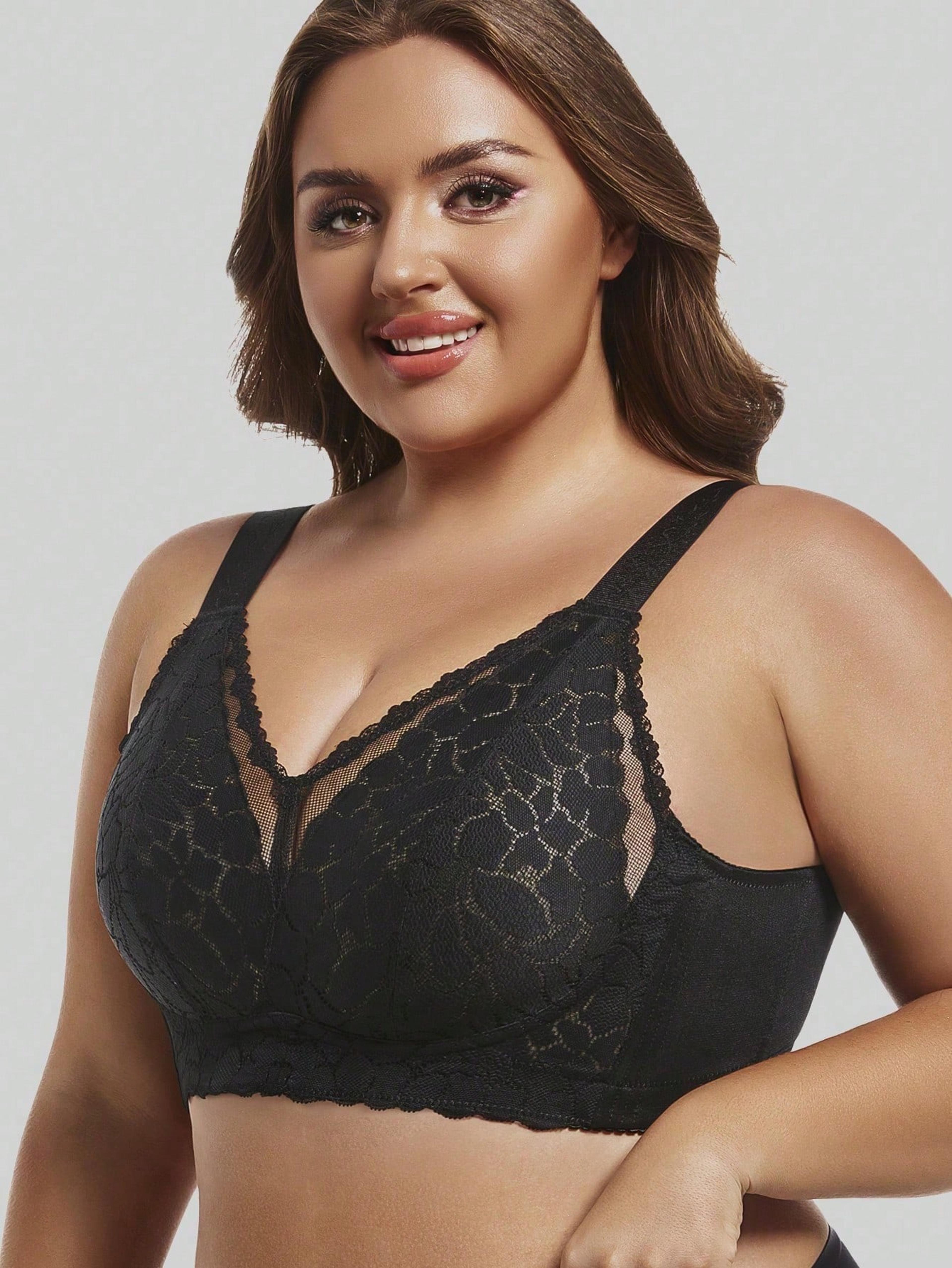Plus Size Wireless Bra Ultra Thin Summer Comfort Anti Sagging Support Bra 3