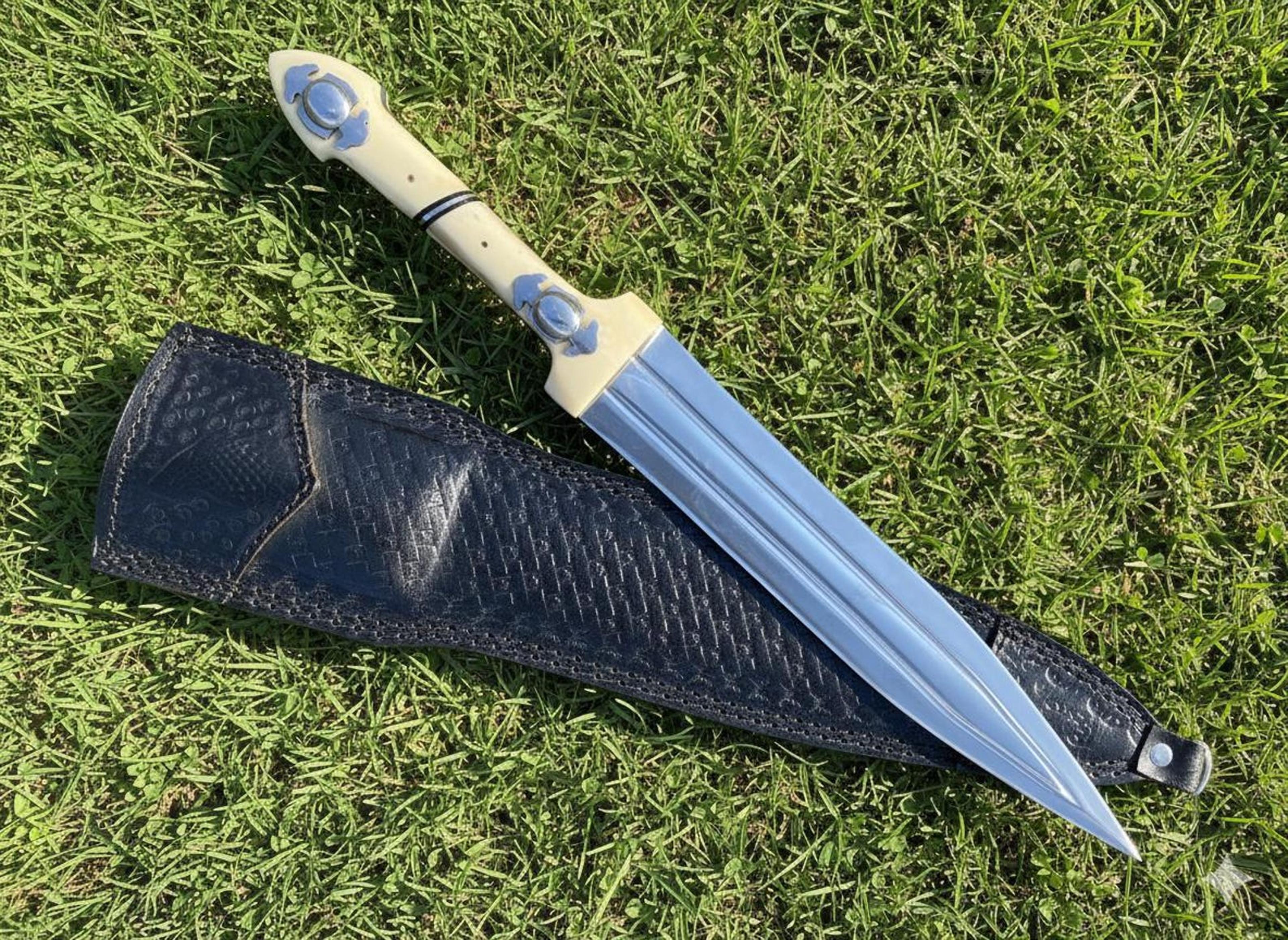 Handmade Dagger Knife Hunting Knife With Leather Sheath Gift For Him Hunting Knife 6