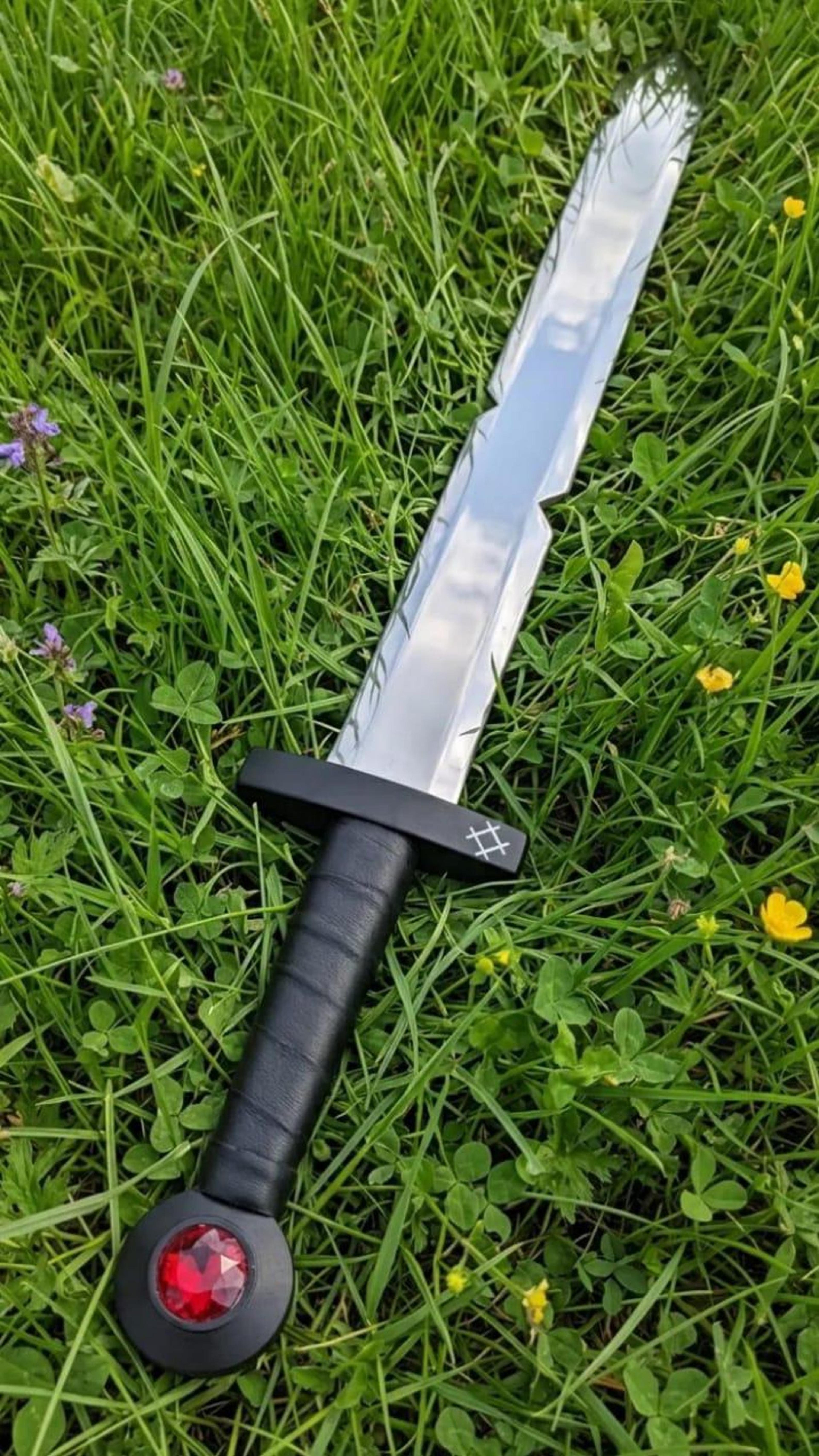 FinnInspired Scarlet Golden Blade Replica Handcrafted Decorative Sword With Leather Sheath Bl 4