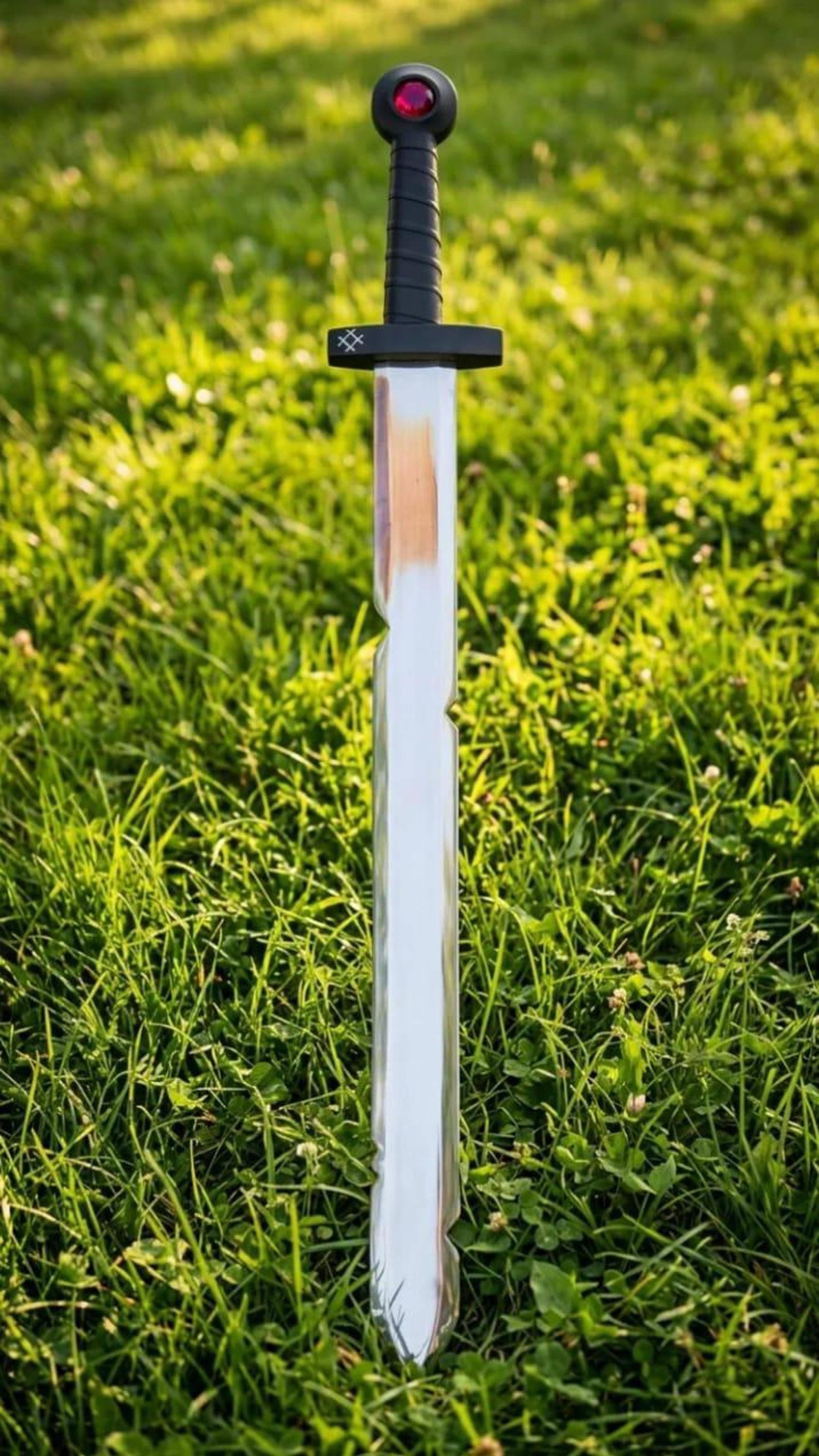 FinnInspired Scarlet Golden Blade Replica Handcrafted Decorative Sword With Leather Sheath Bl 8
