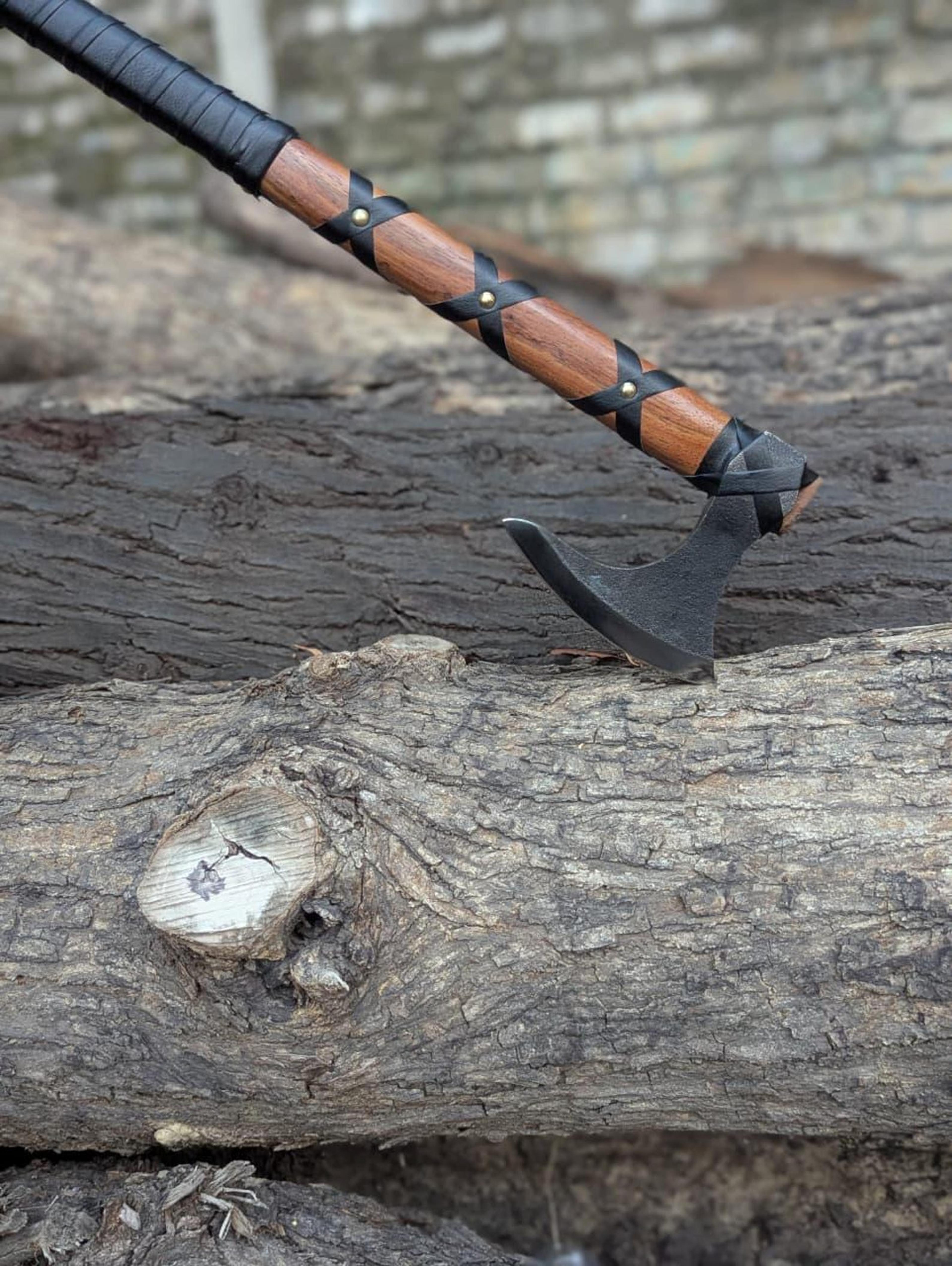 Handmade Ragnar Lothbrok Viking Axe 18 Steel Collectible With Premium Leather Sheath Collecto 5