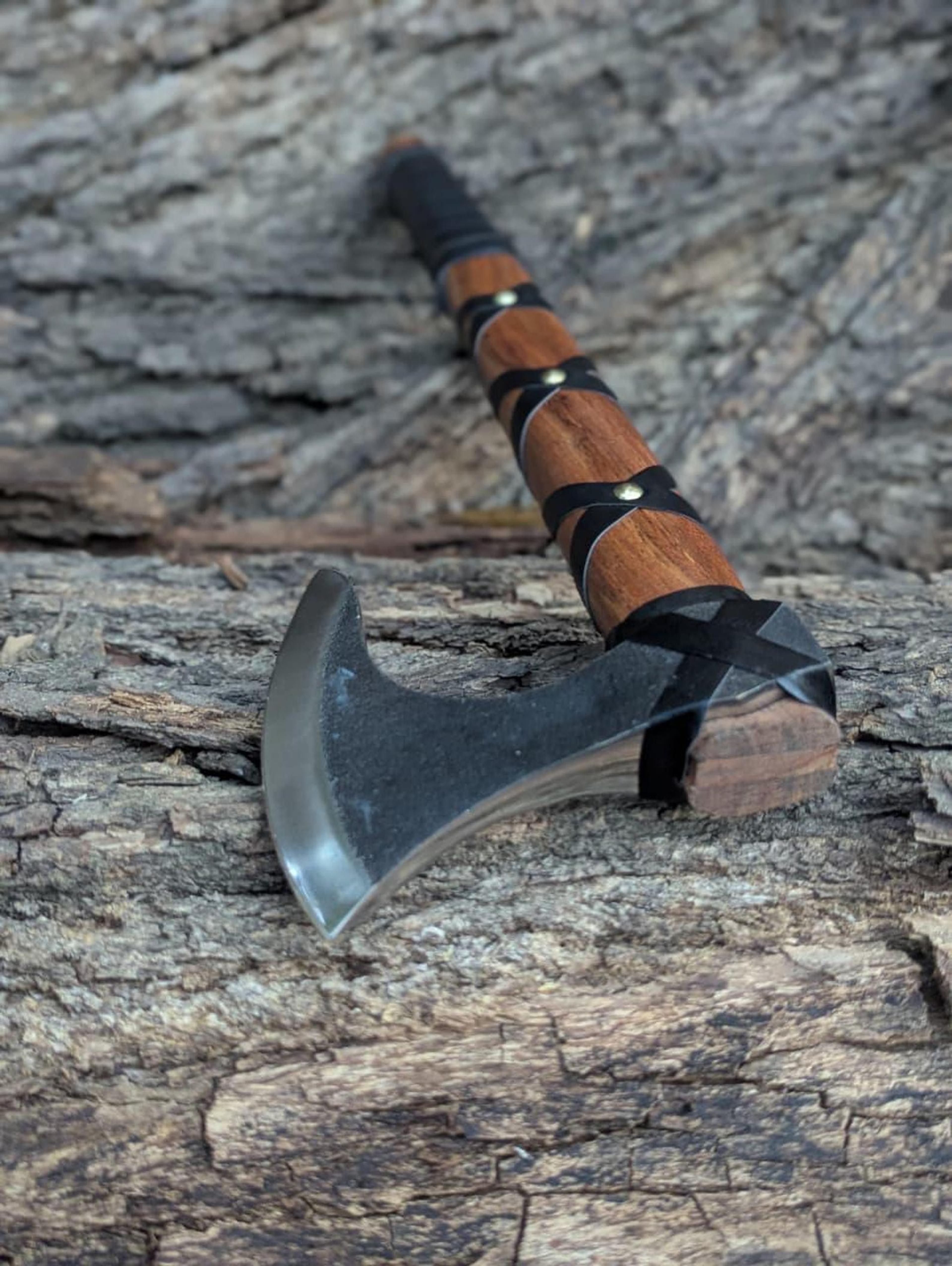 Handmade Ragnar Lothbrok Viking Axe 18 Steel Collectible With Premium Leather Sheath Collecto 9