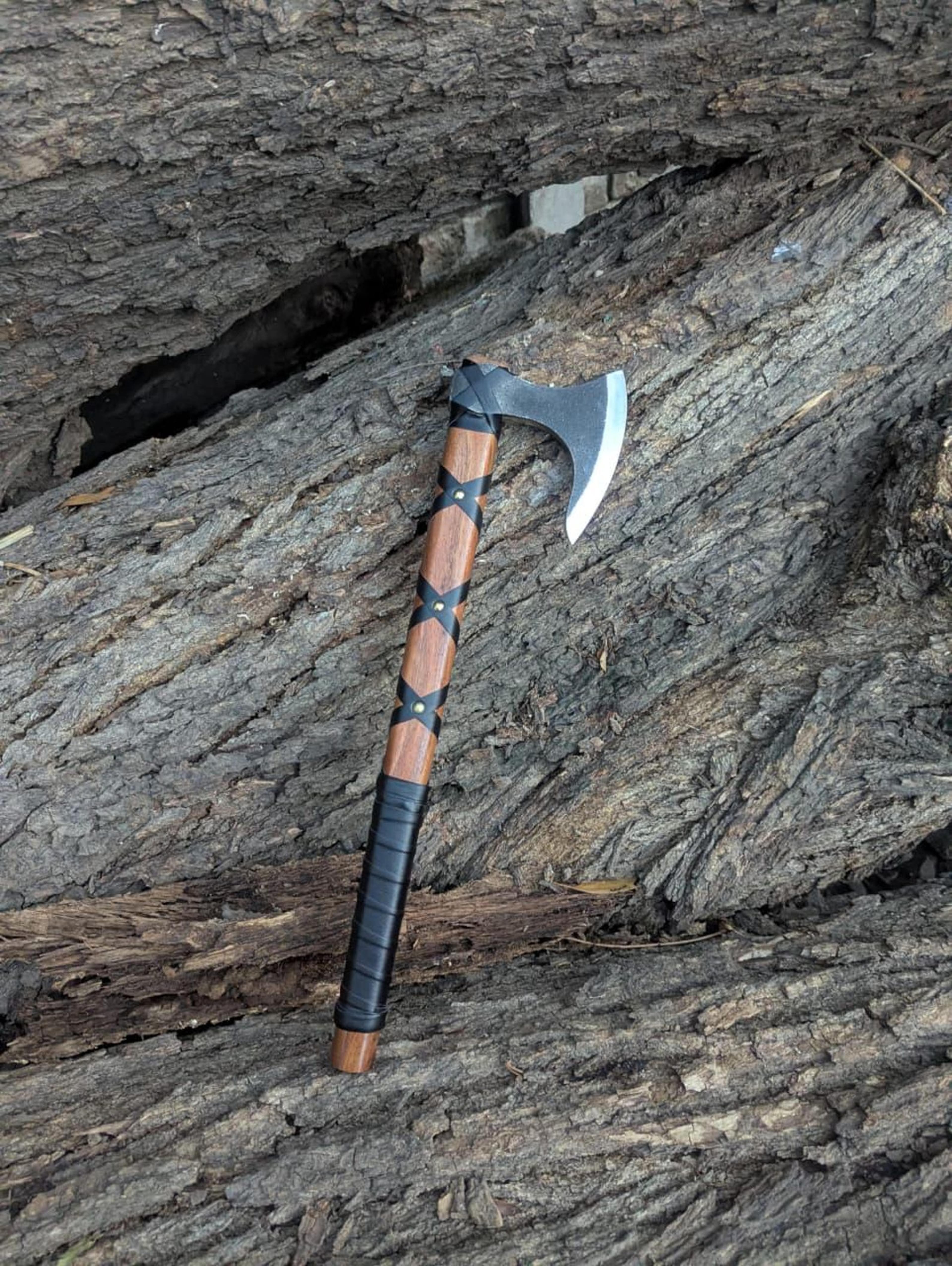 Handmade Ragnar Lothbrok Viking Axe 18 Steel Collectible With Premium Leather Sheath Collecto 1