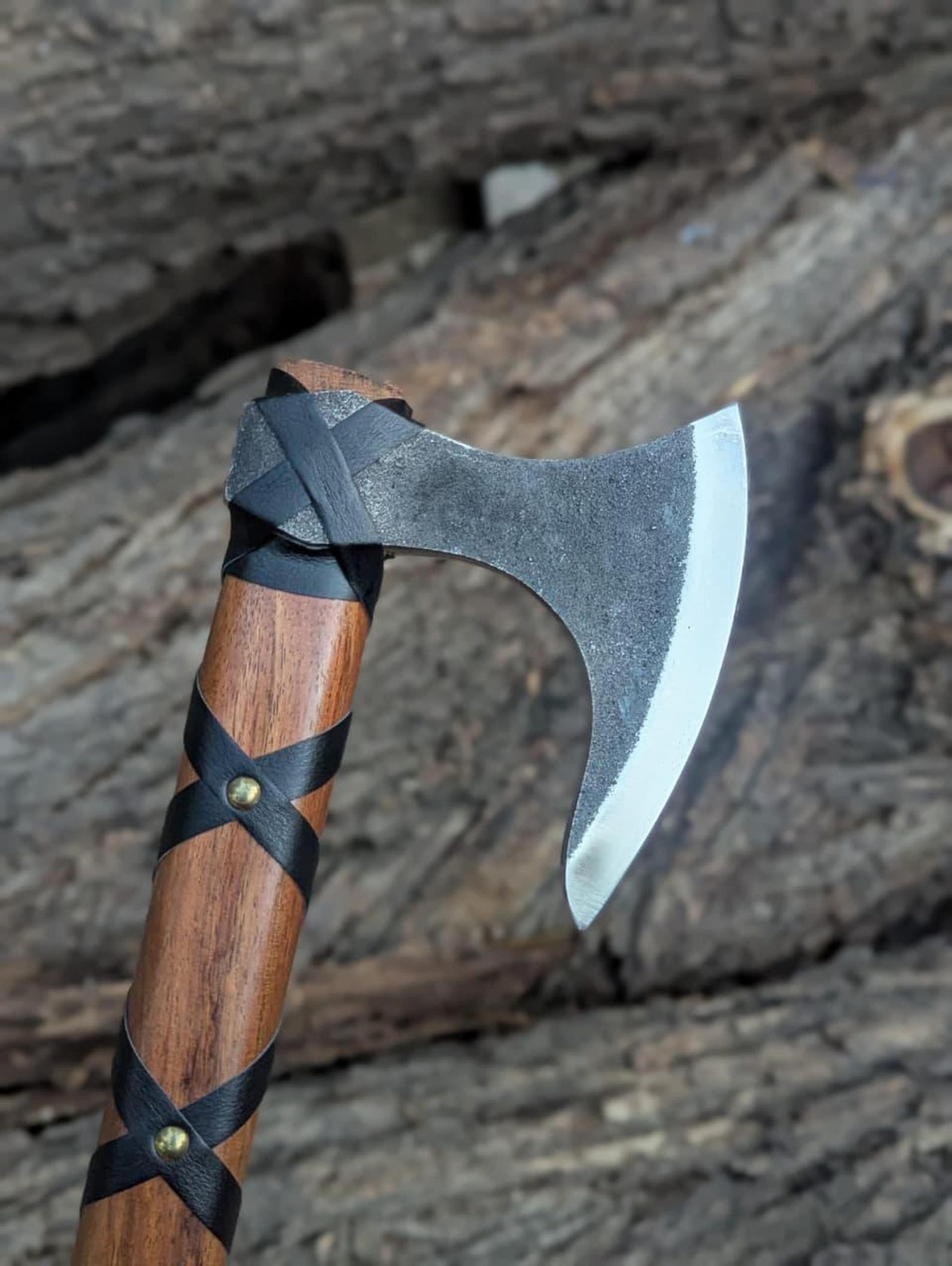 Handmade Ragnar Lothbrok Viking Axe 18 Steel Collectible With Premium Leather Sheath Collecto 2