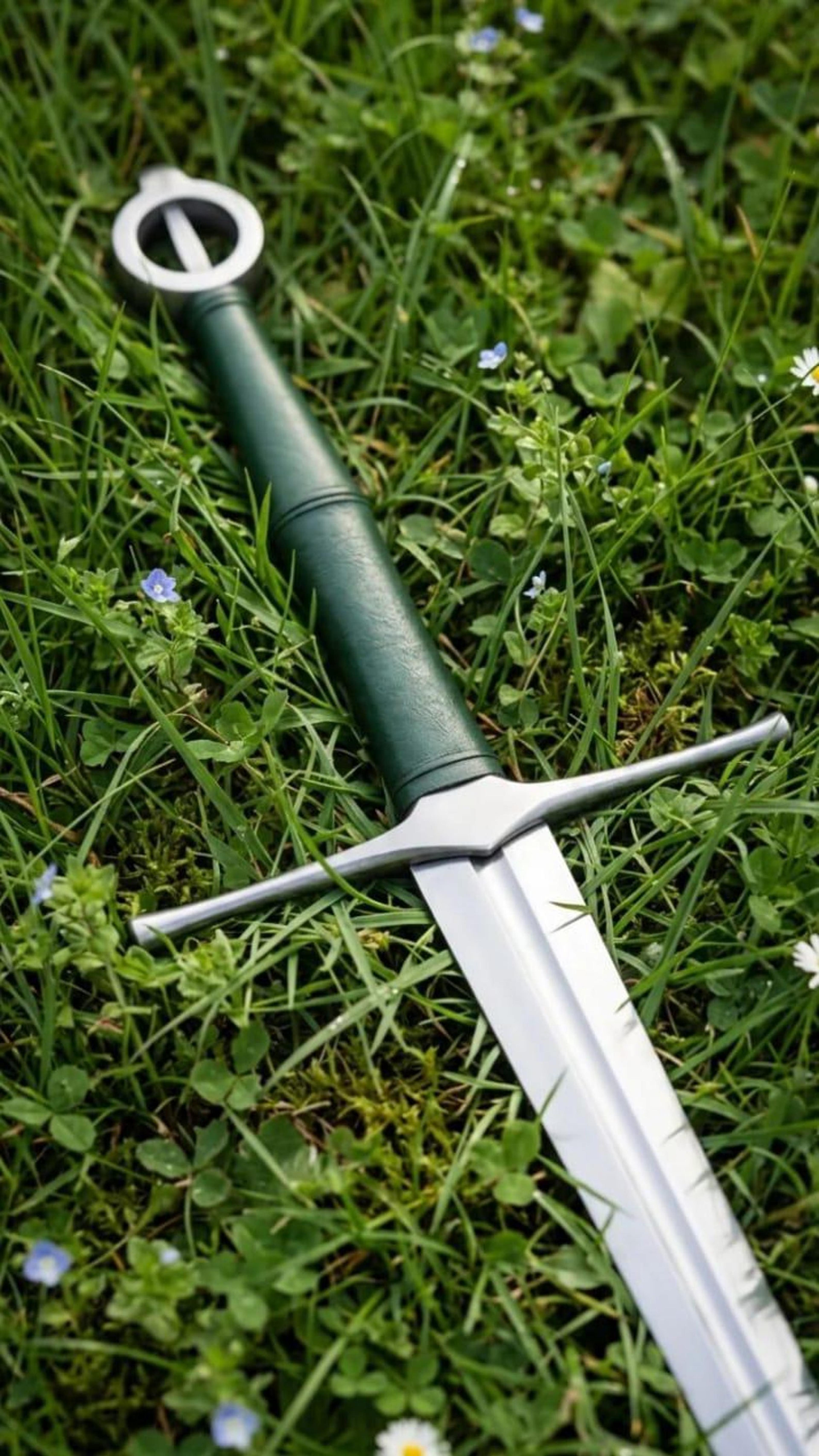 Custom Handmade Irish Ring Pommel Longsword With Scabbard Carbon Steel Rosewood Handle Engrave 3