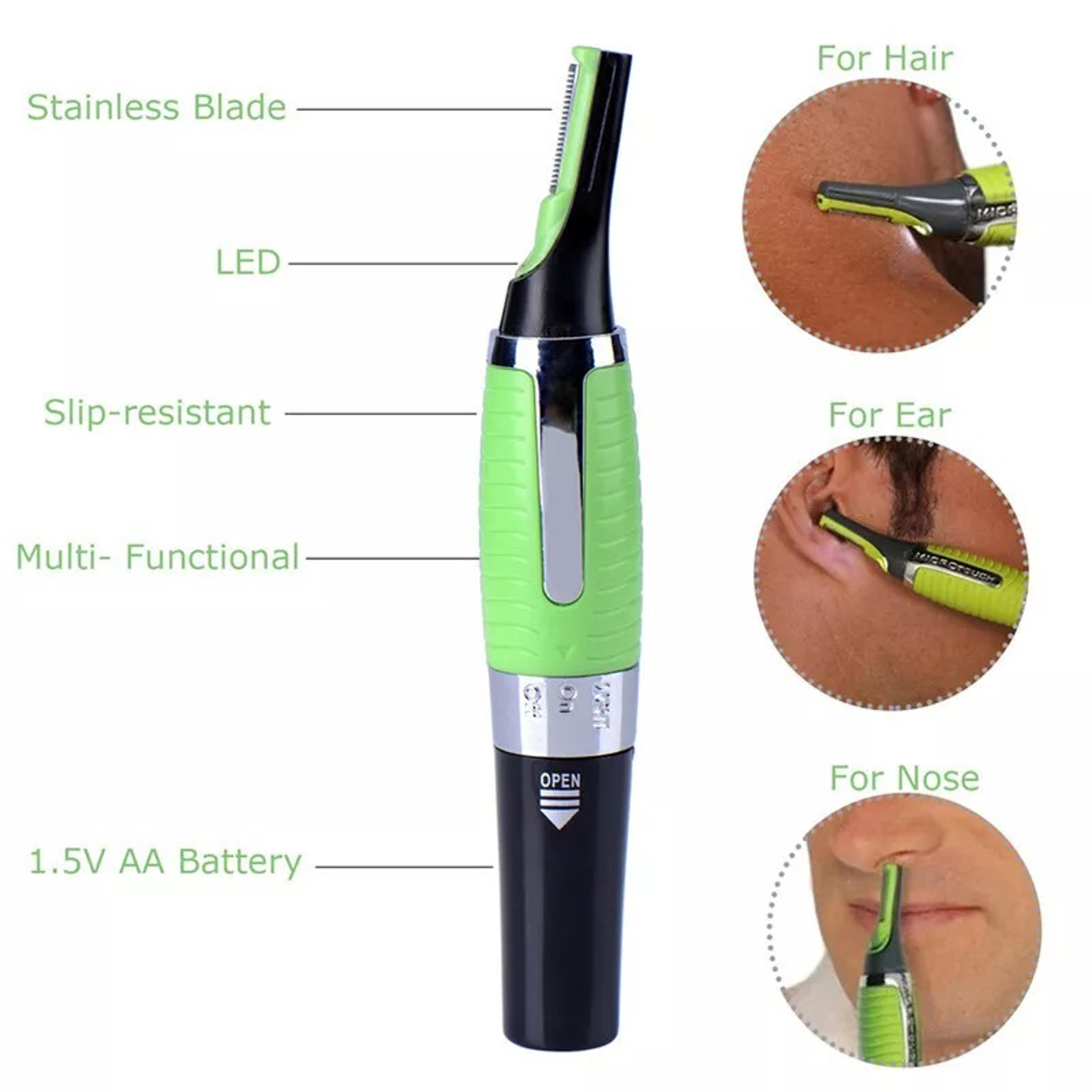 Hot Men Nose Ear Face Neck Eyebrow Hair Mustache Beard Trimmer Shaver Clipper PE 4