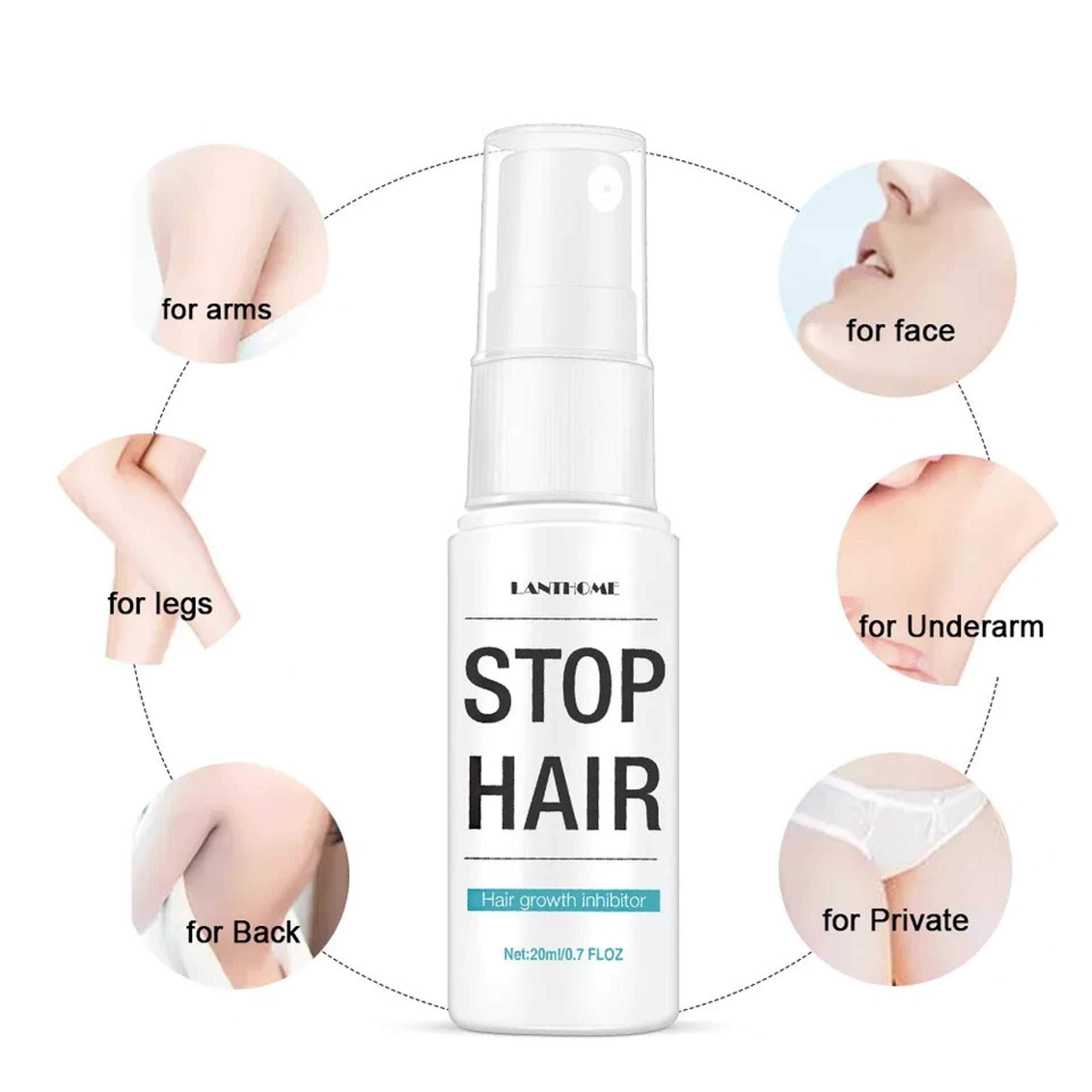Natural Permanent Hair Removal Spray Painless Stop Hair Growth Inhibitor Remover 2