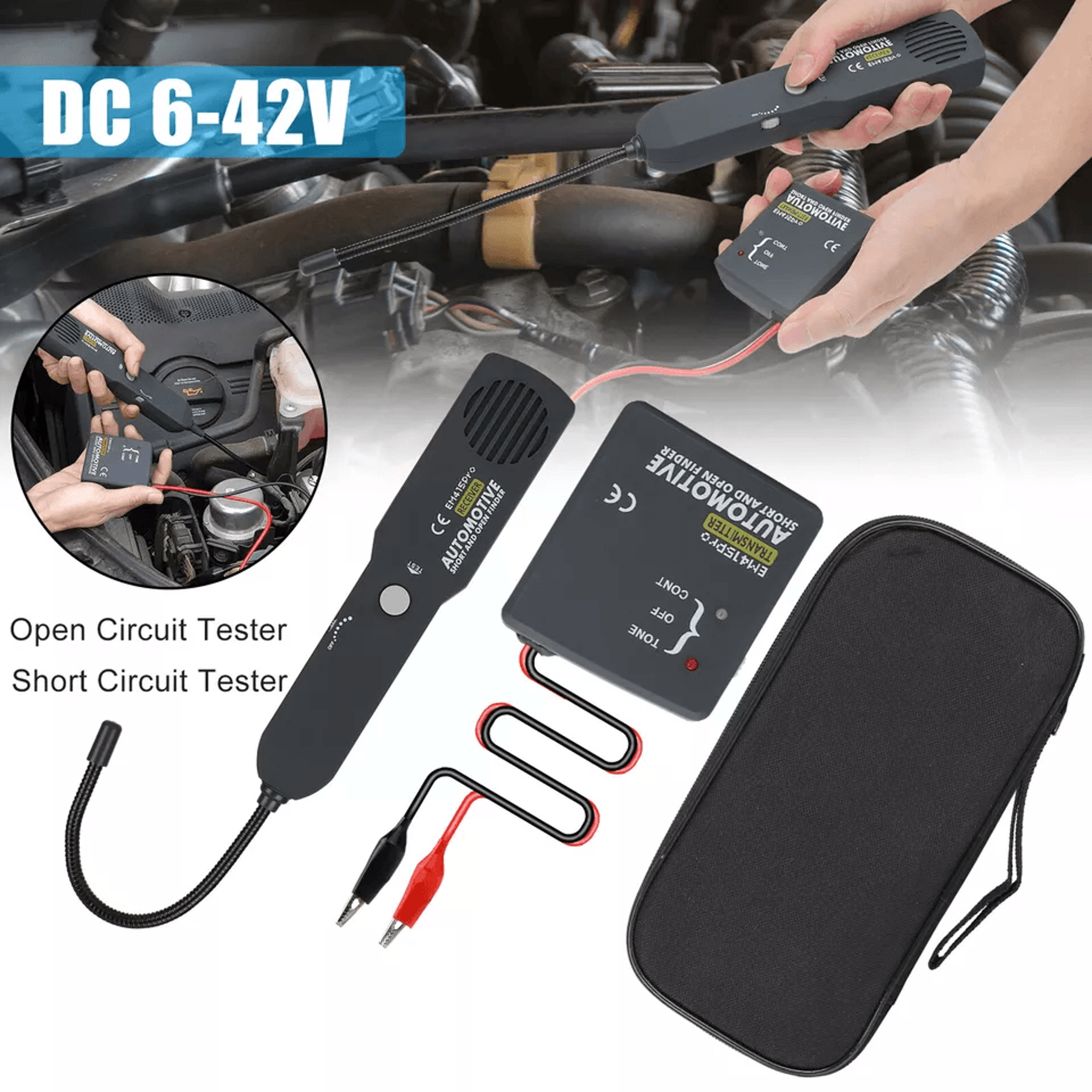 automotive short & open circuit finder, dc wire tracker & breaker tester
