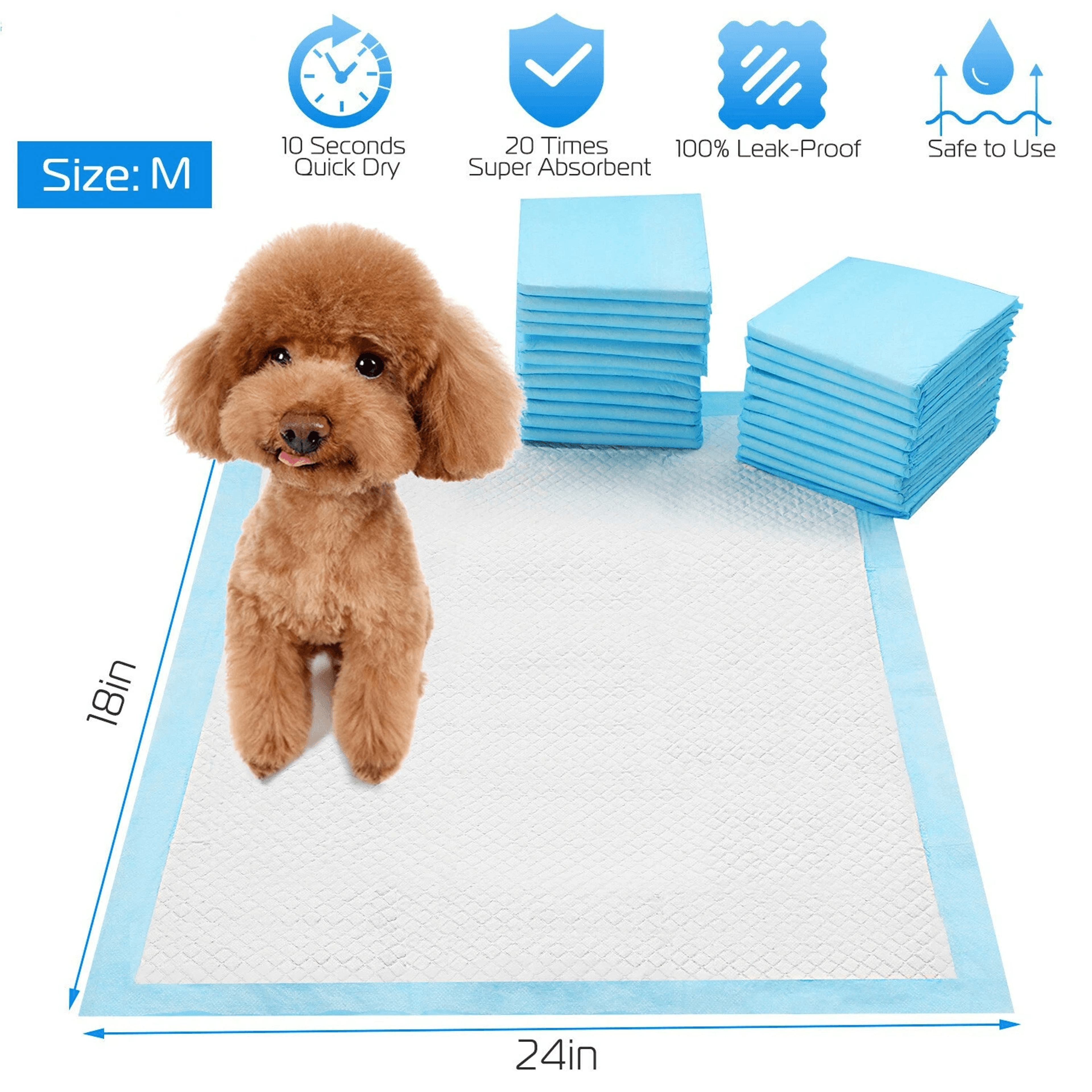 50Pcs House Dog Training Pads Super Absorbent Puppy Pee Pads For Cats Dogs LeakProof Underpads For  0