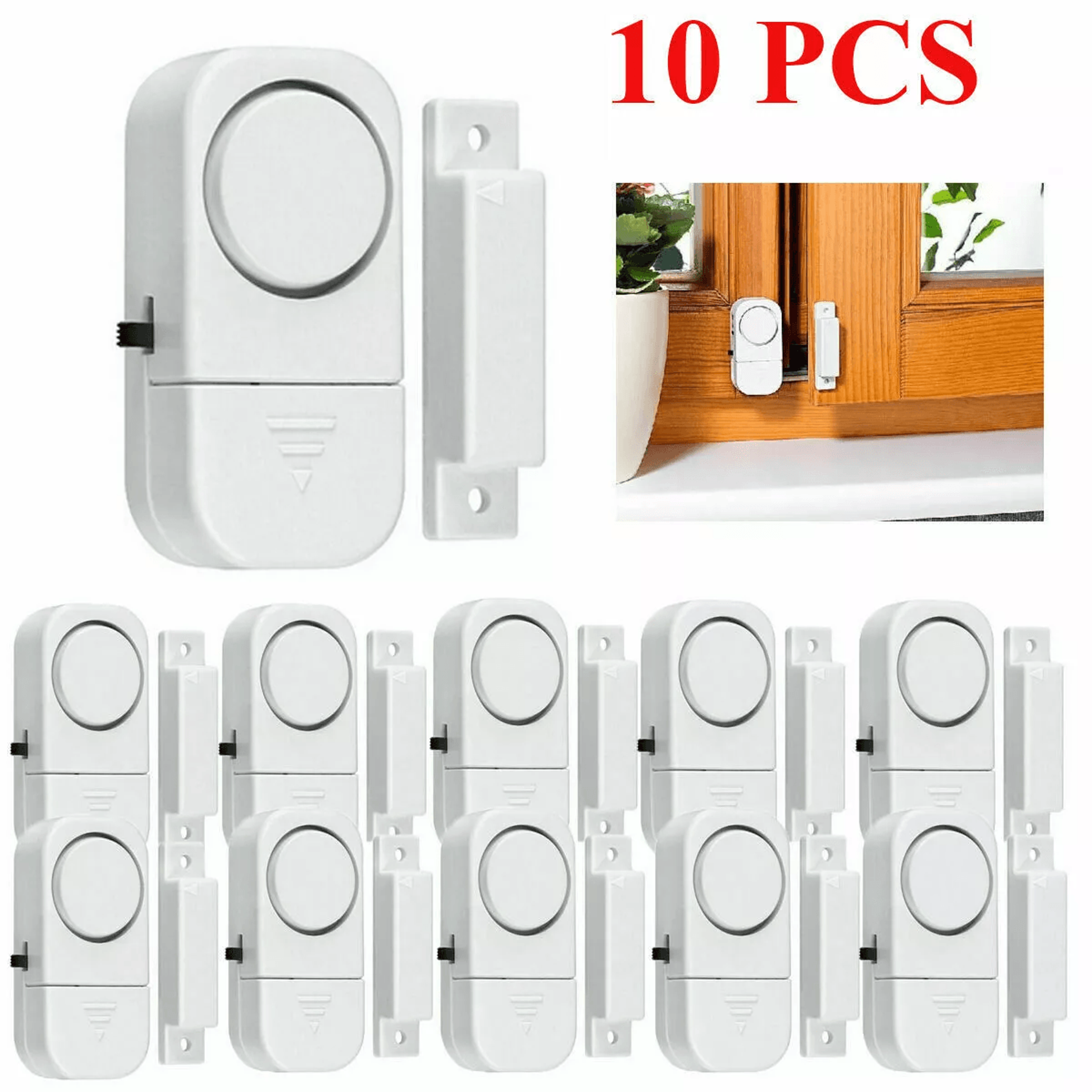 wireless door window alarm system, home burglar security magnetic sensor kit