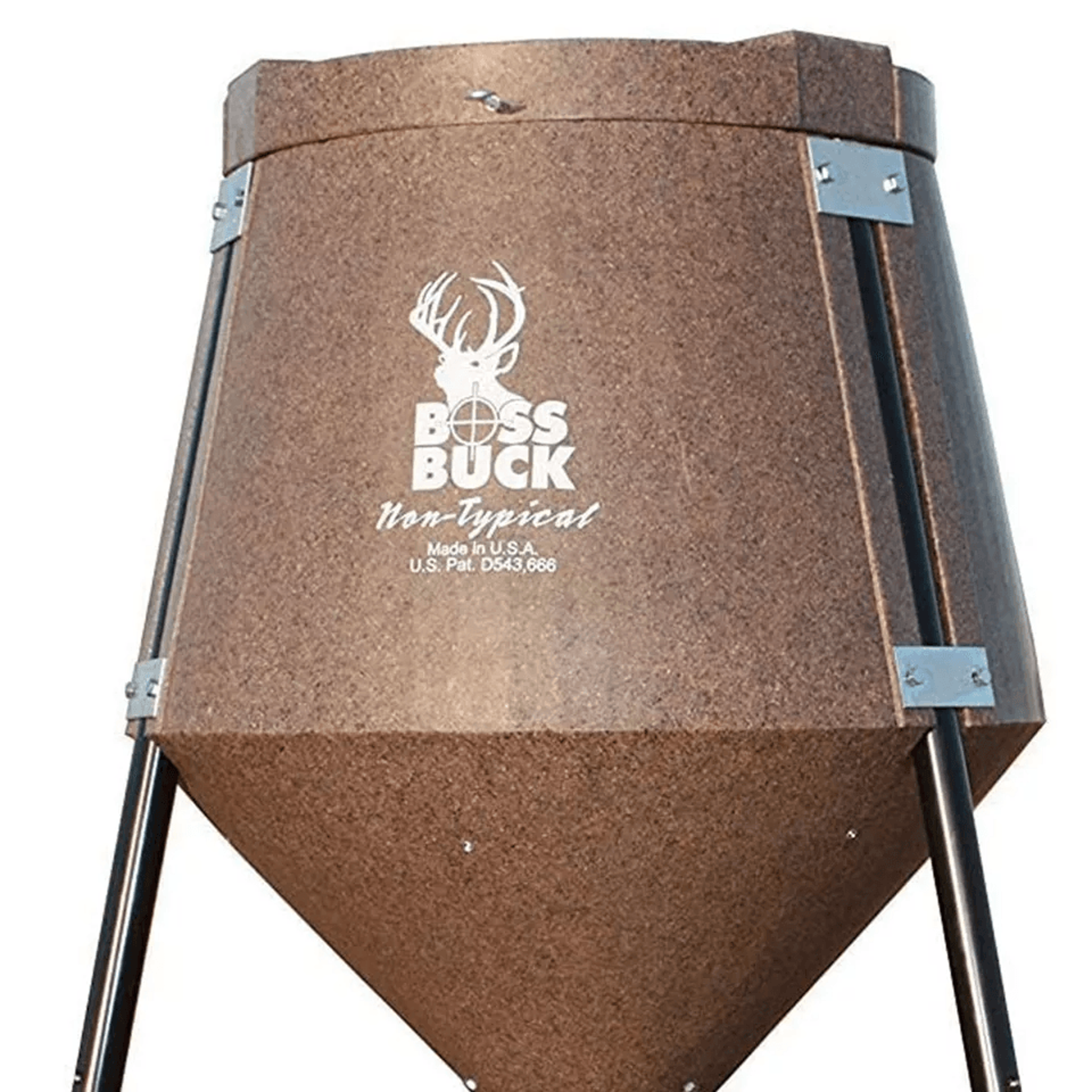 HeavyDuty Boss Buck Gravity Fed Tripod Feeder For Deer Protein  Corn Pellet Game Feeder With Adjust 4