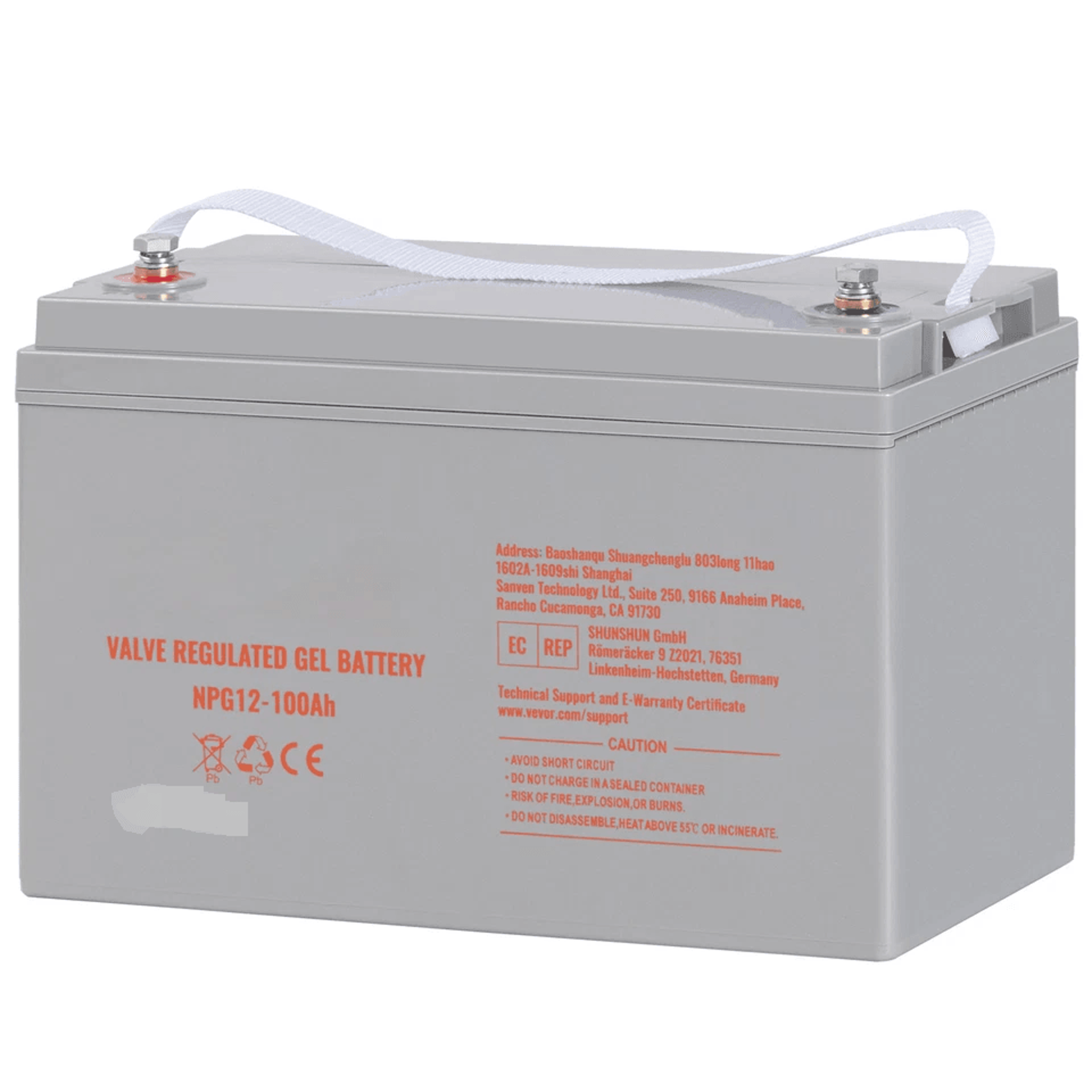 vevor 12v 100ah agm deep cycle marine battery – maintenance-free, high discharge, ideal for rv, solar, and backup power