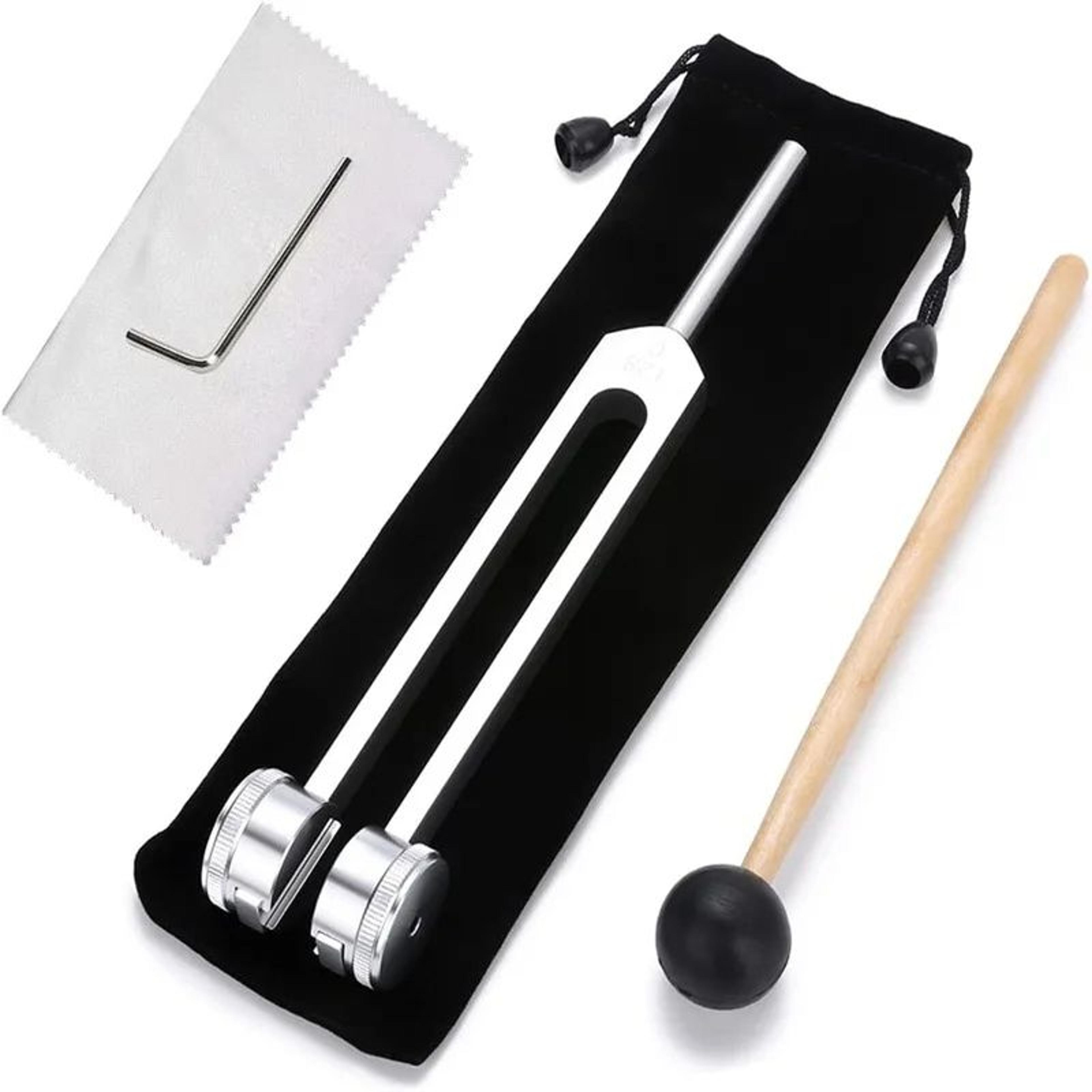 128 hz weighted tuning fork set for sound therapy, healing stress relief, bio-acoustic tuning fork for deep wellness