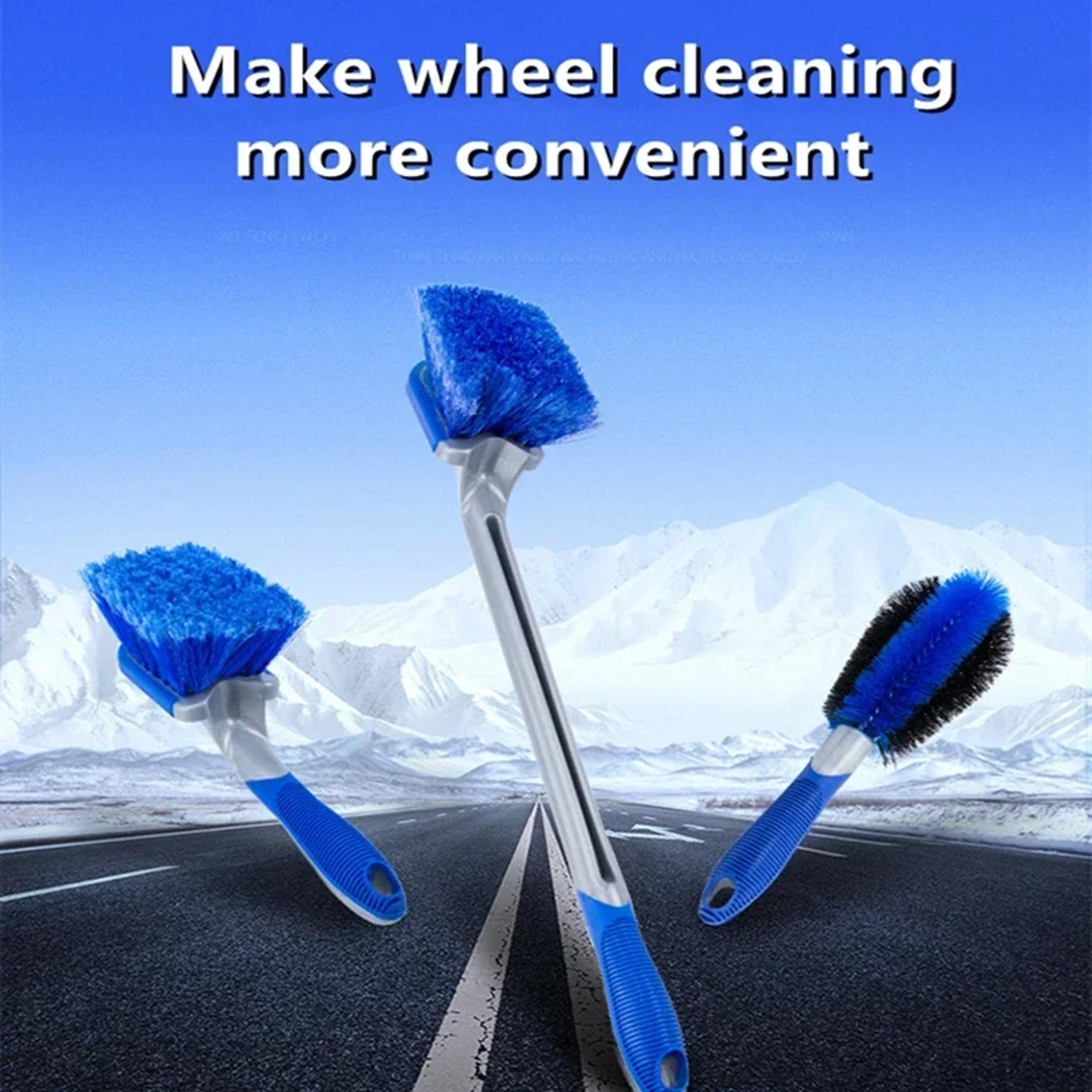 Premium Multi Angle Car Wheel Cleaning Brush  Tire Cleaning Tool Set For Rims Hubs And Auto Detaili 2
