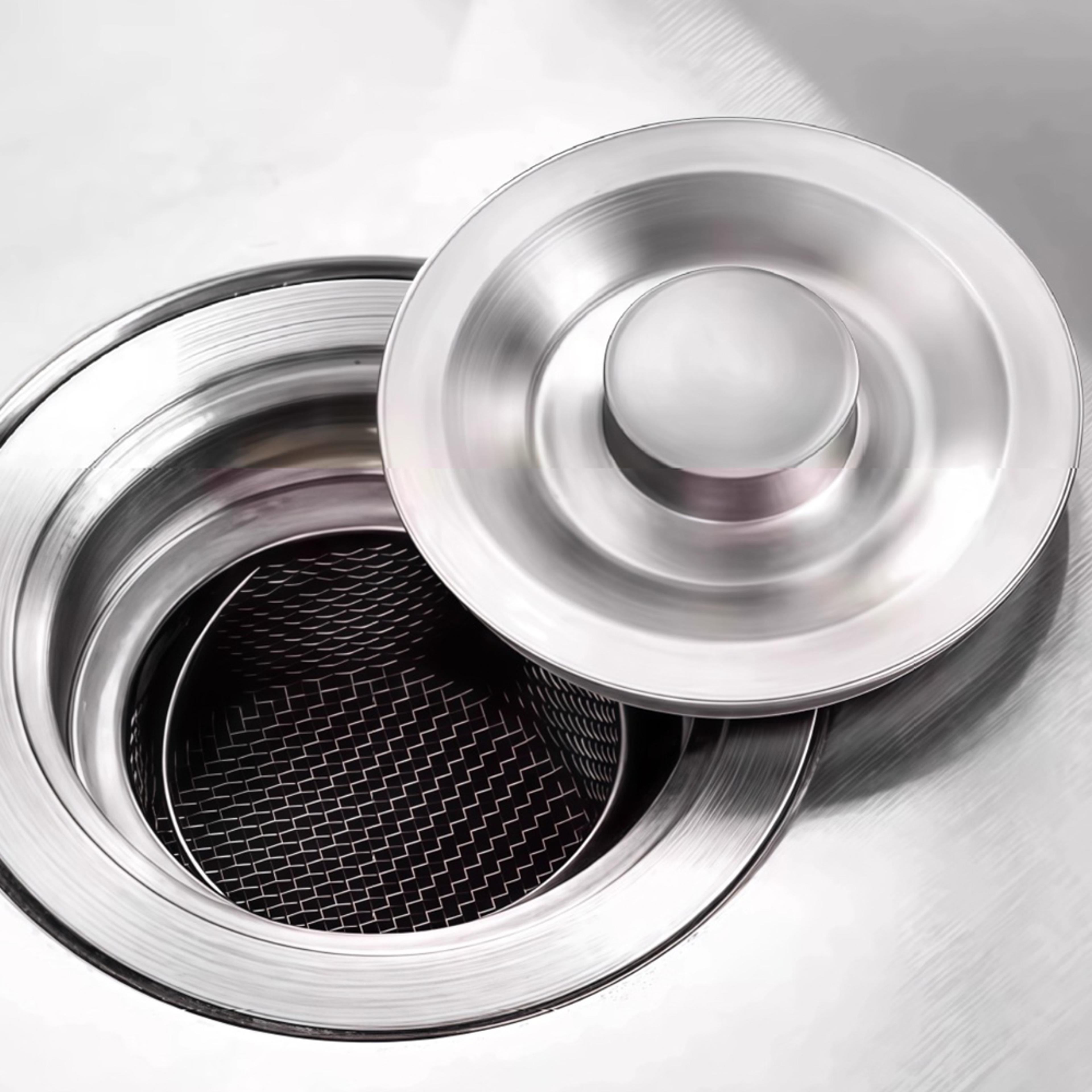 Stainless Steel Kitchen Sink Stopper Cover Leakproof Sink Drain Cover  Sealing Plug 2