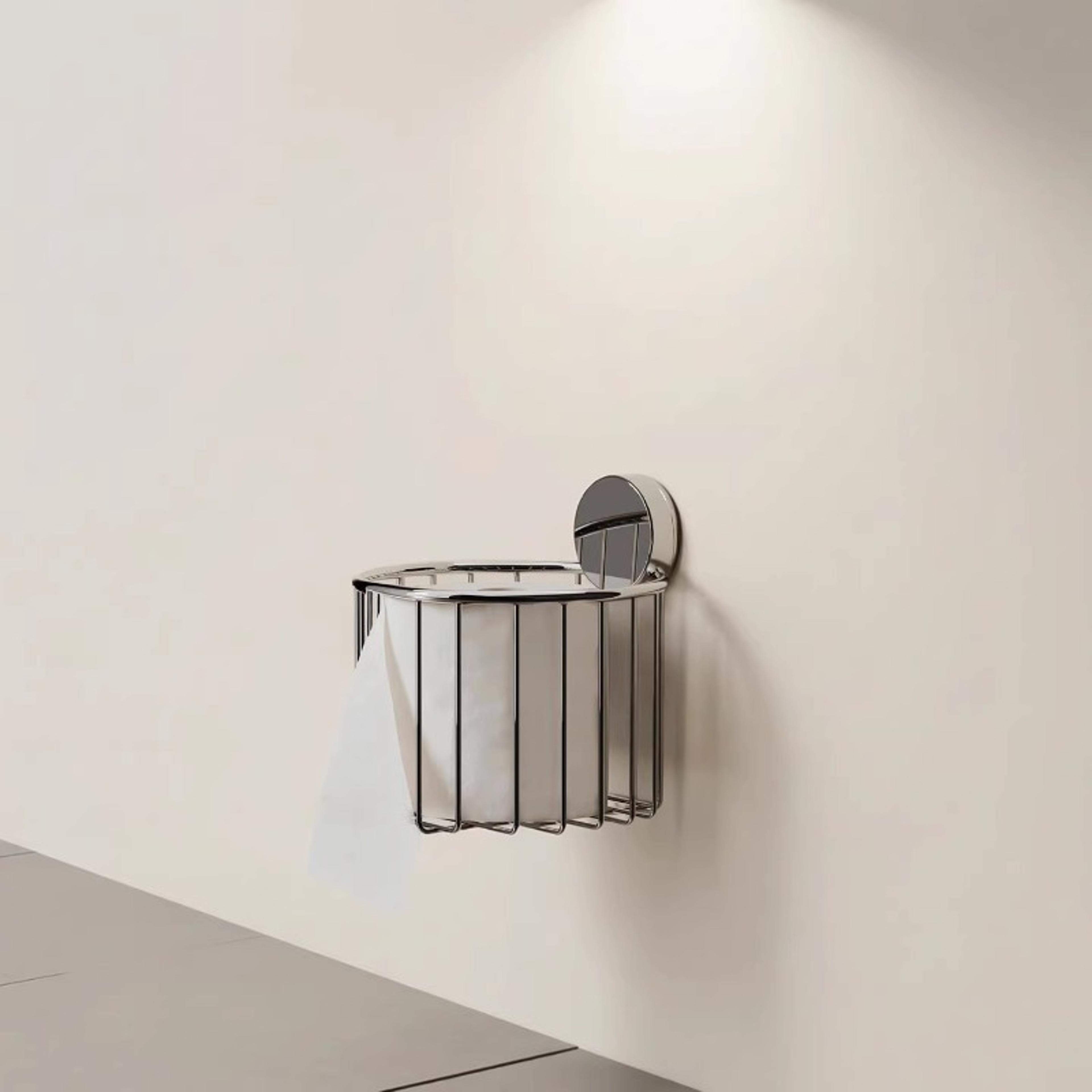Stainless Steel Suction Cup Toilet Paper Holder Wall Mount No Drill Bathroom Tissue Rack 1