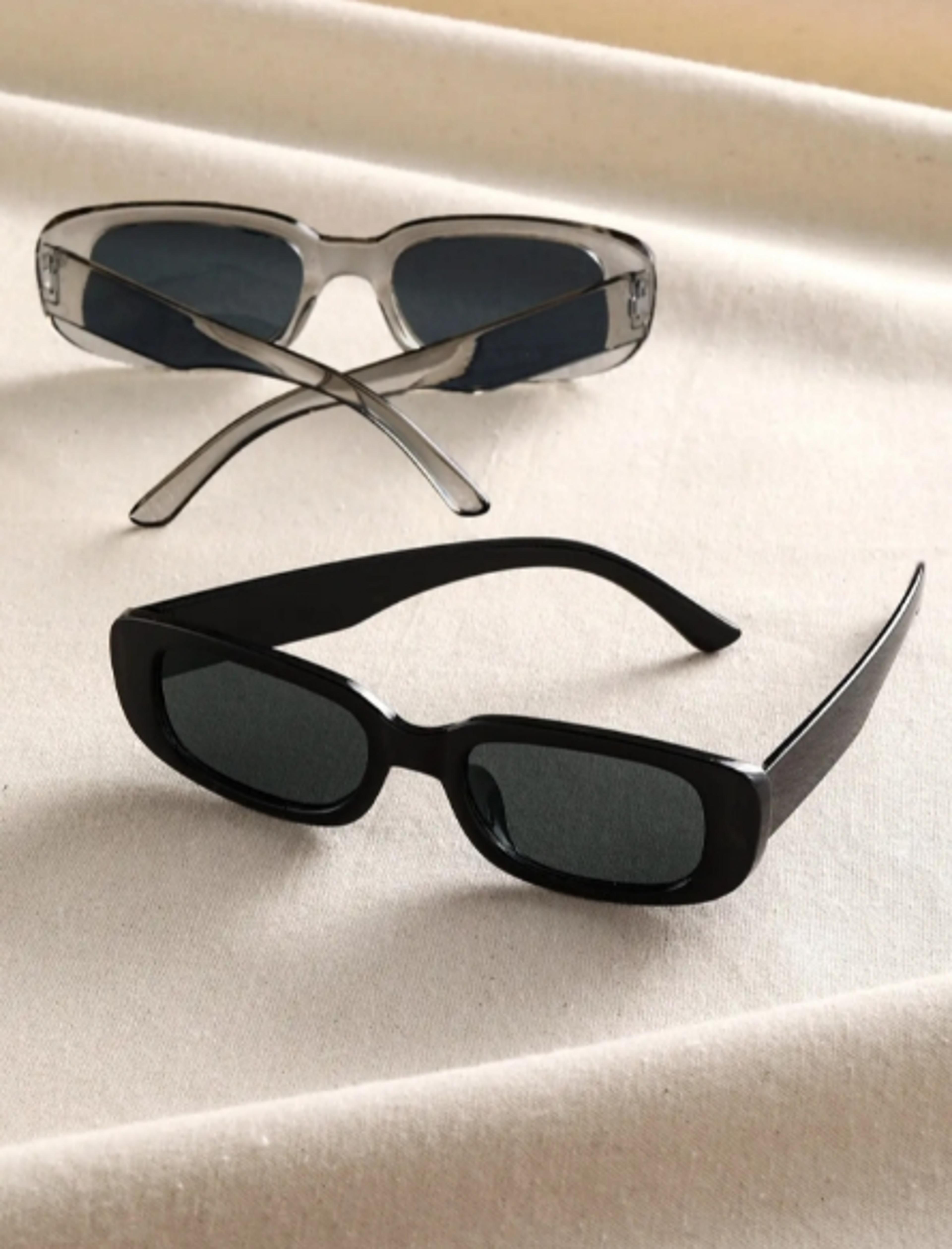 Retro Y2K Rectangle Sunglasses Set Vintage Candy Color Shades For Women  Men 1