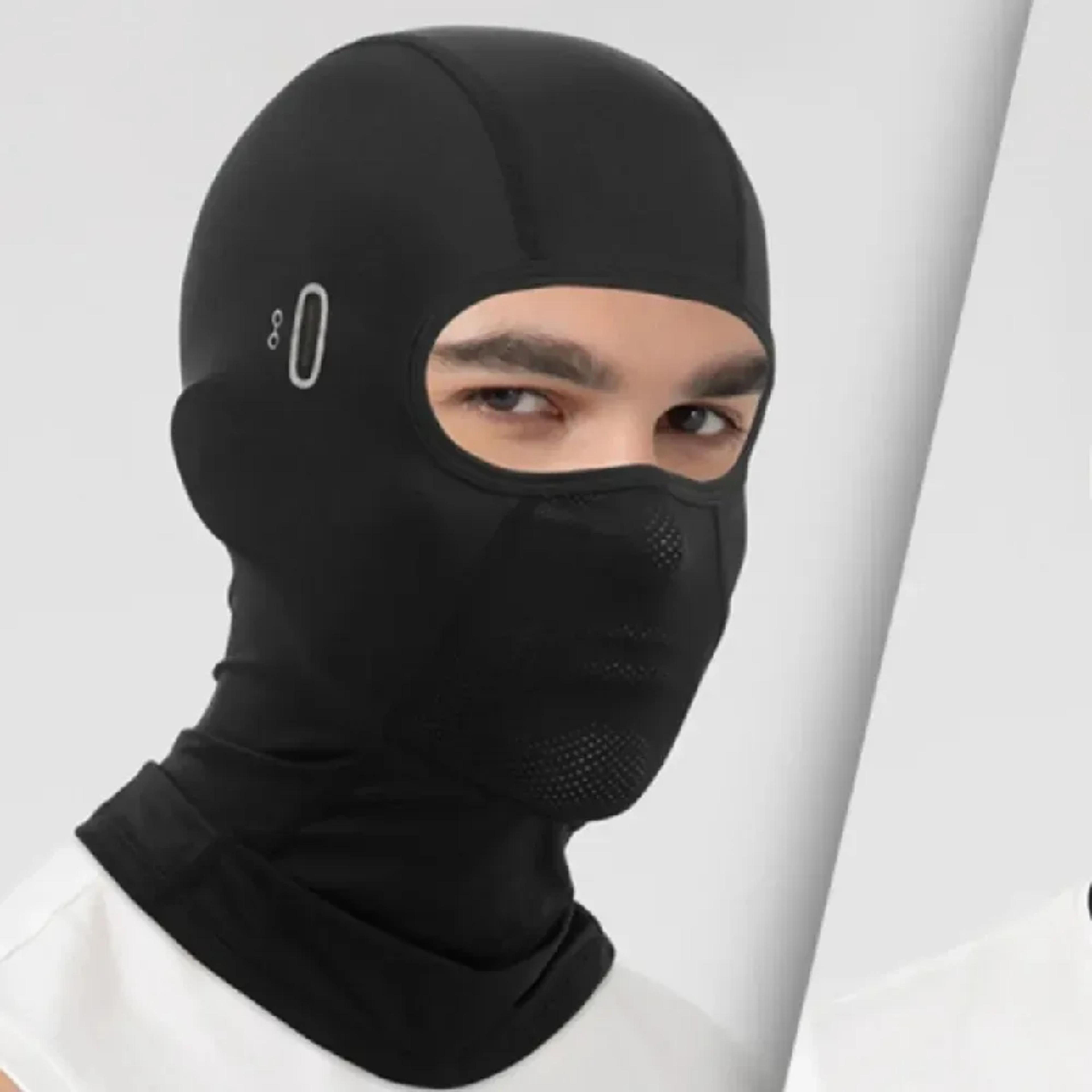 ice silk uv protection motorcycle balaclava with glasses hole & quick-dry cooling fit