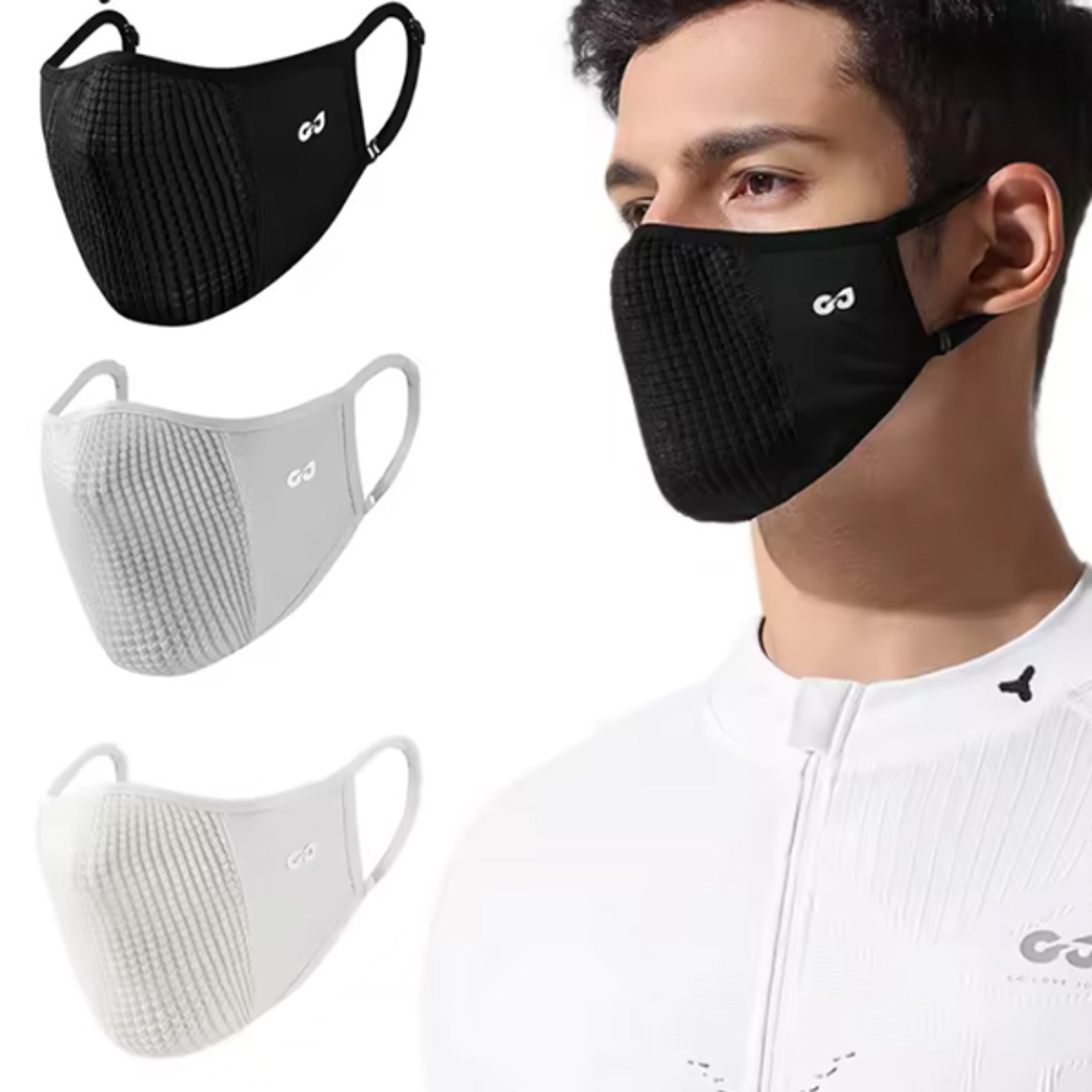 gtubike ice silk sun protection mask breathable uv face cover for cycling & outdoor sport