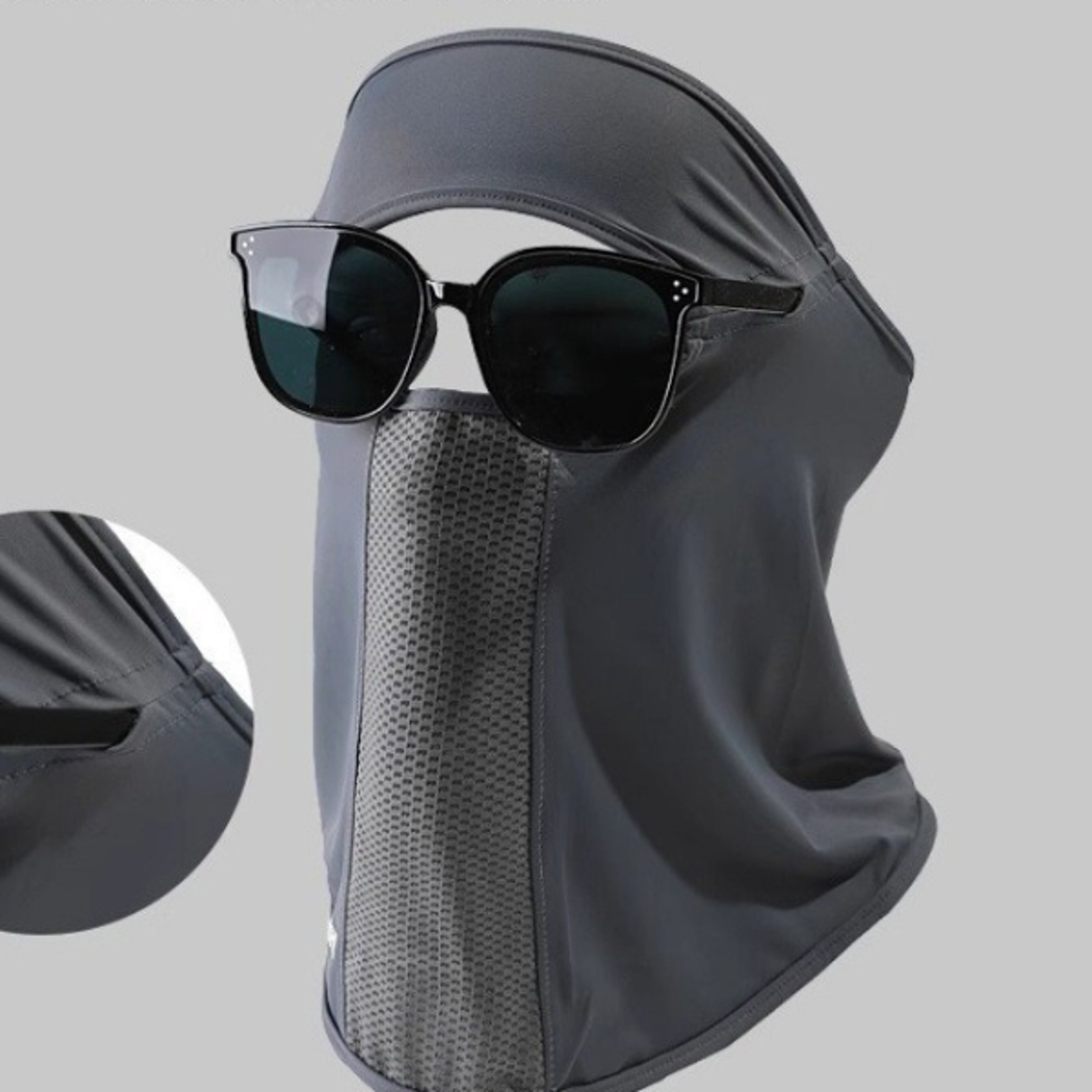 uv cooling face & neck shield mask with glasses opening for cycling, running & outdoor sports