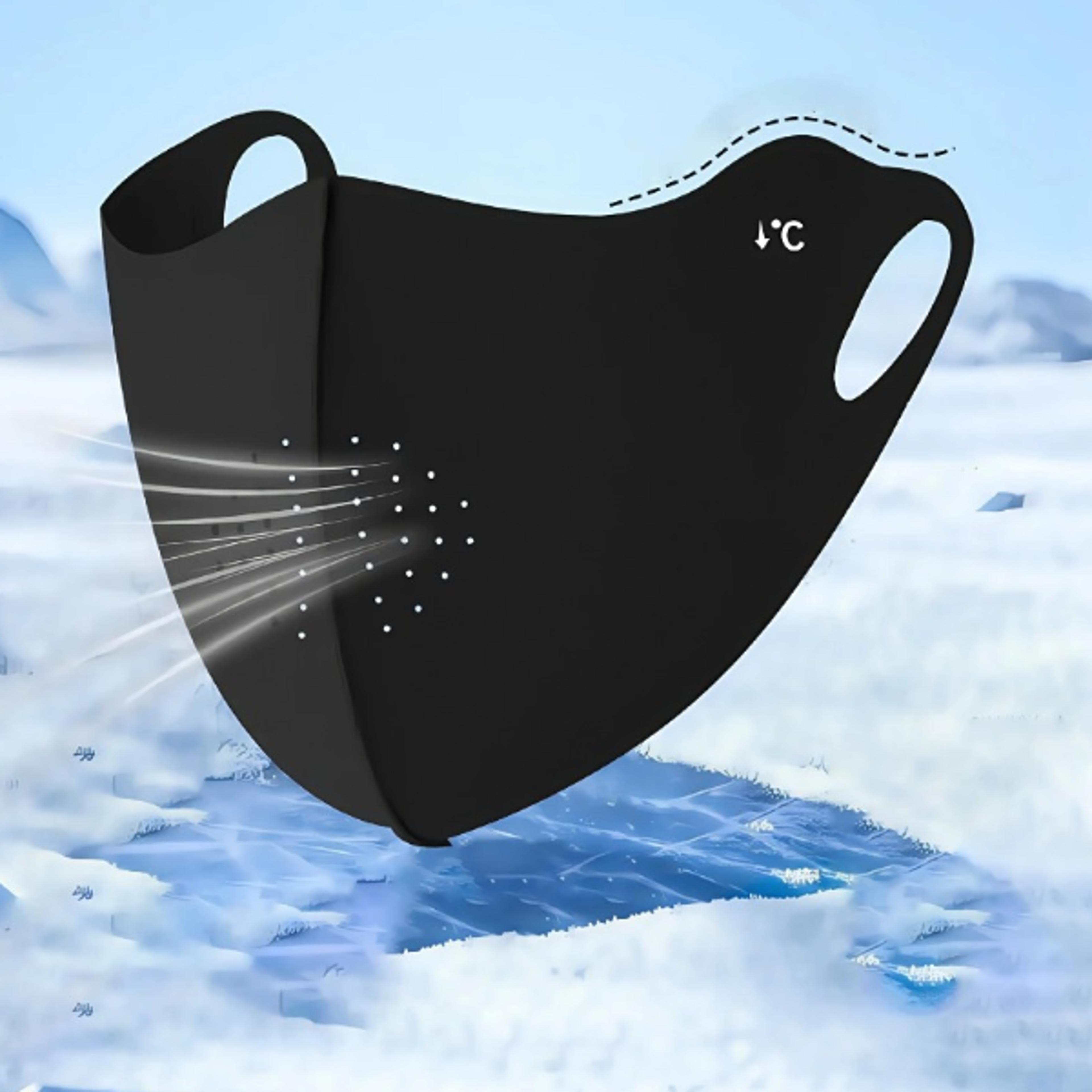 summer ice silk cooling face mask for uv protection & outdoor comfort