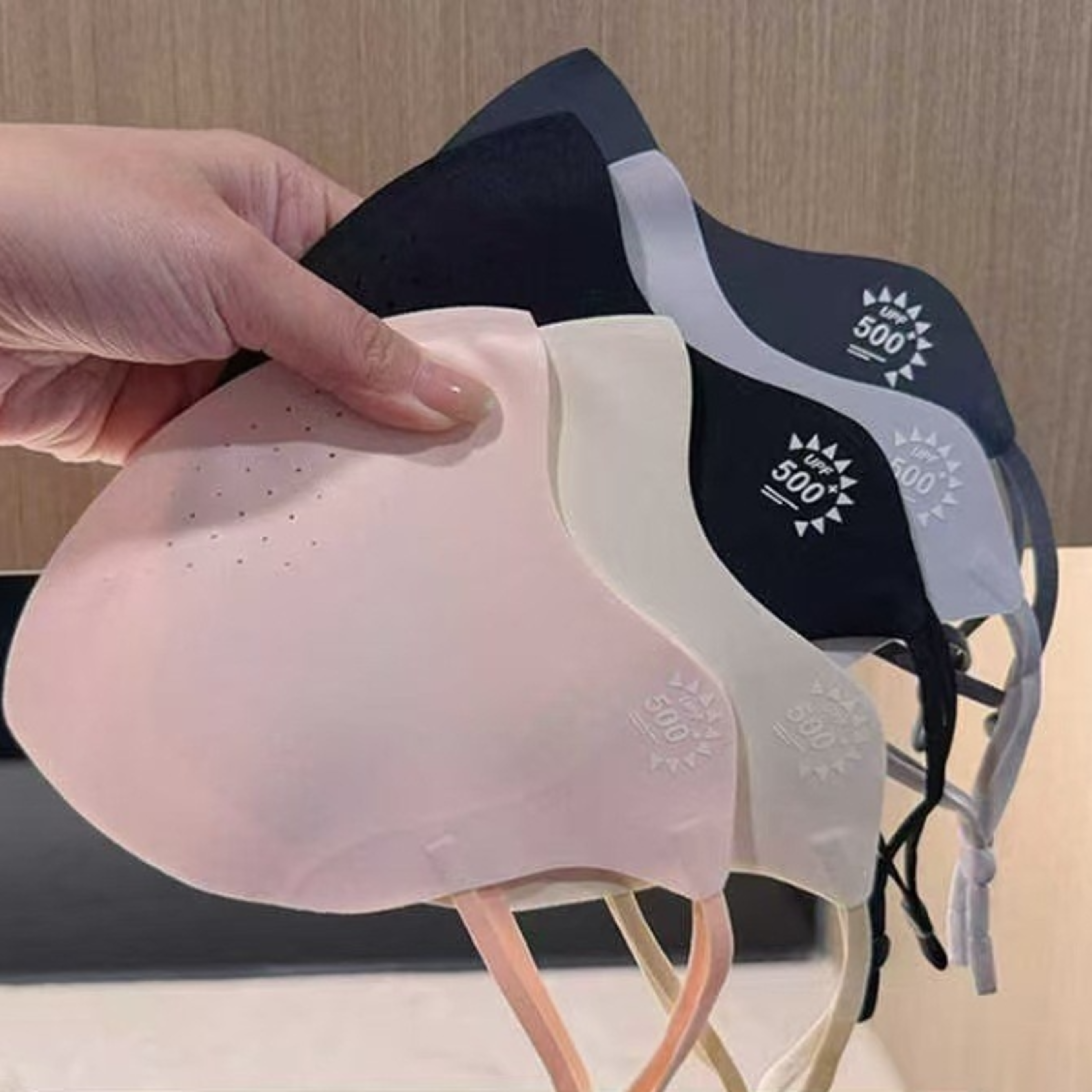 upf50+ uv protection face mask cooling ice silk sun cover with eye shield