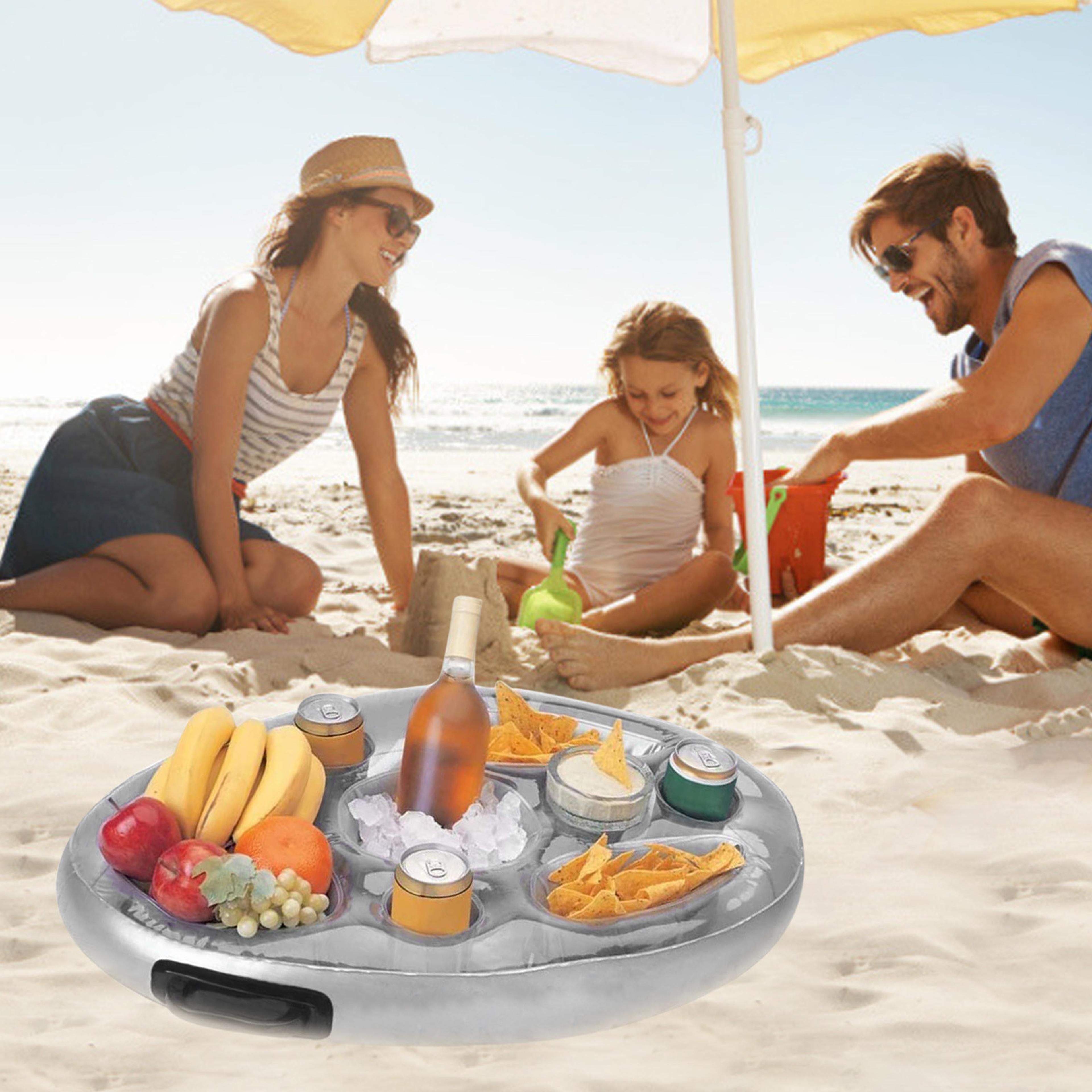 Inflatable Pool Float Drink Holder And Floating Drink Cooler Tray 4