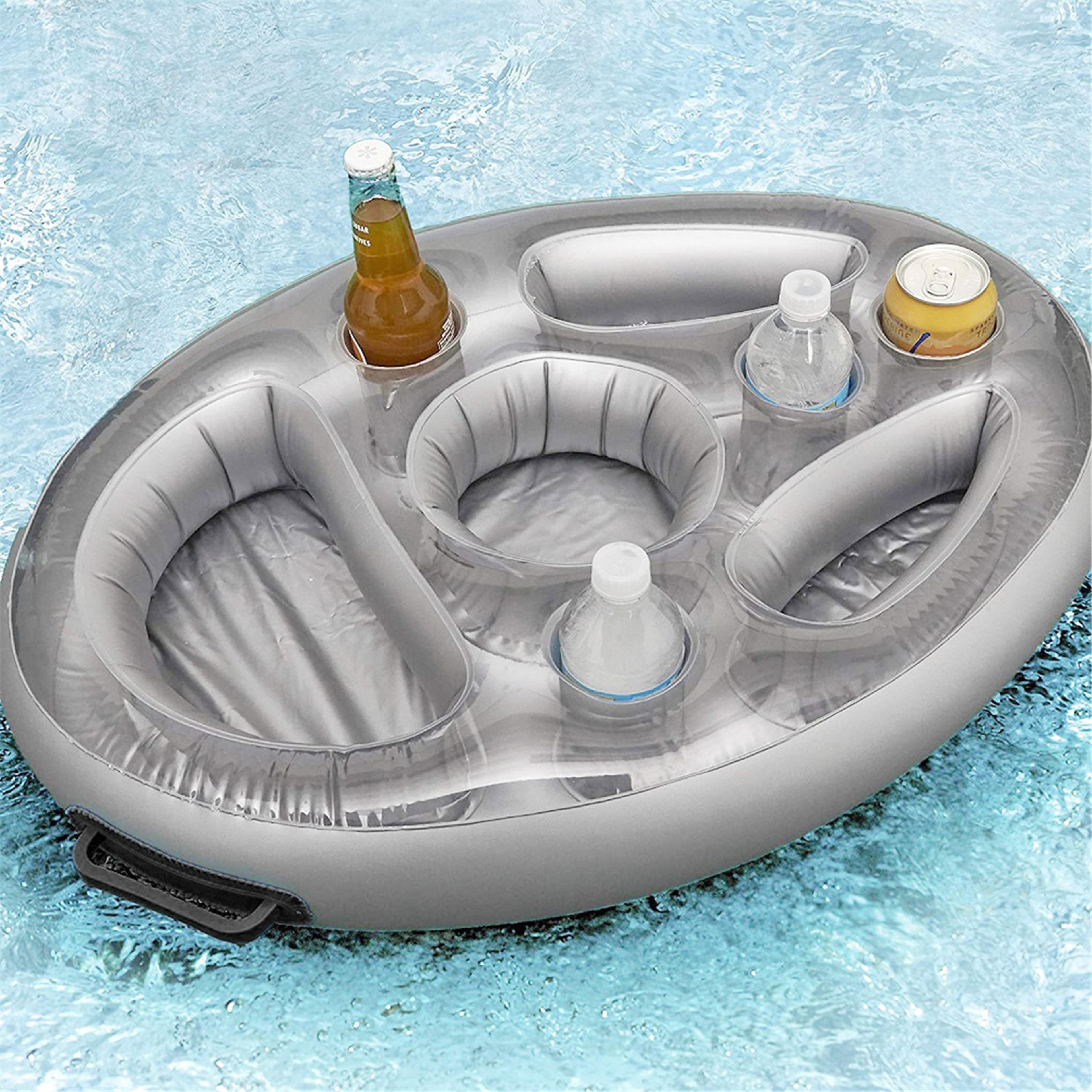 Inflatable Pool Float Drink Holder And Floating Drink Cooler Tray 5