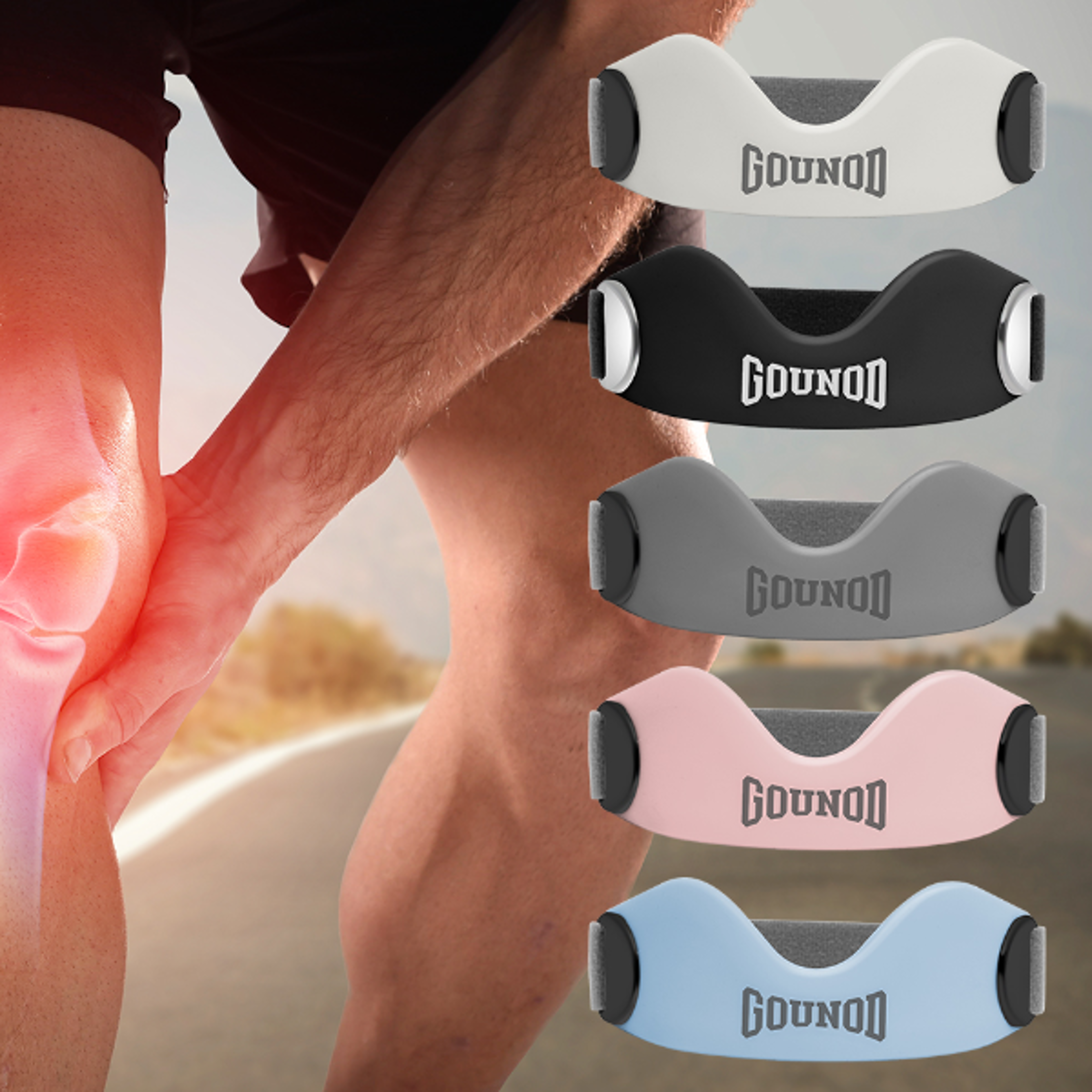 flexguard patellar tendon support strap with adjustable knee support for sports